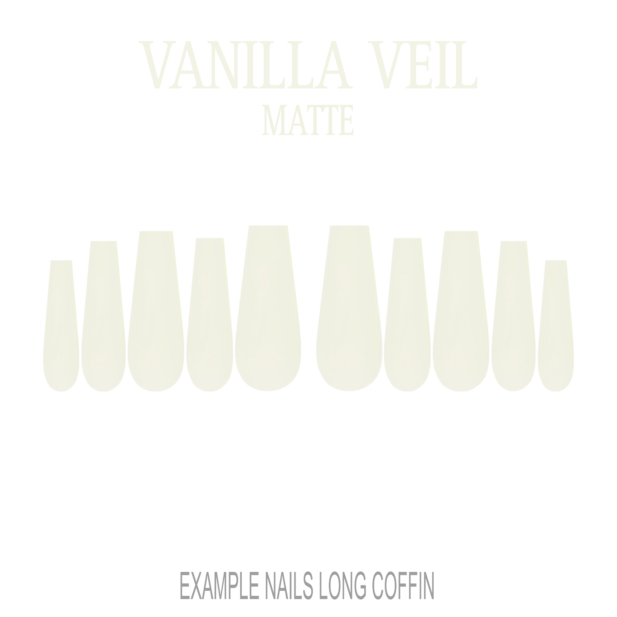 Vanilla Veil cream nude press-on nails