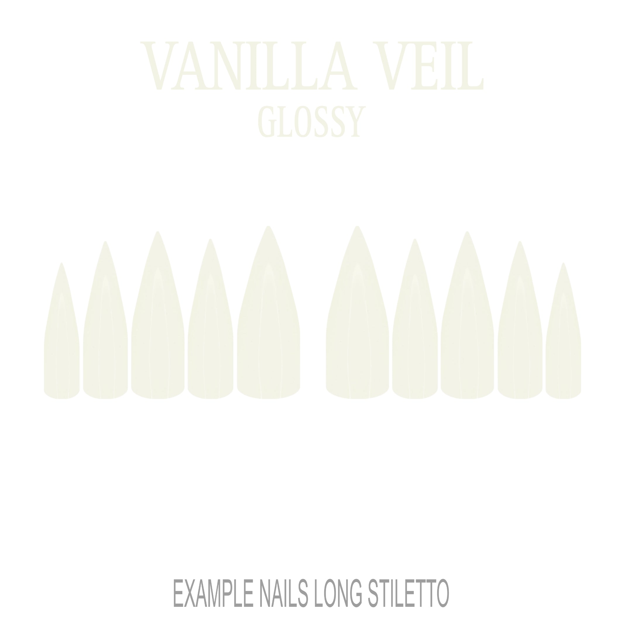 Vanilla Veil cream nude press-on nails