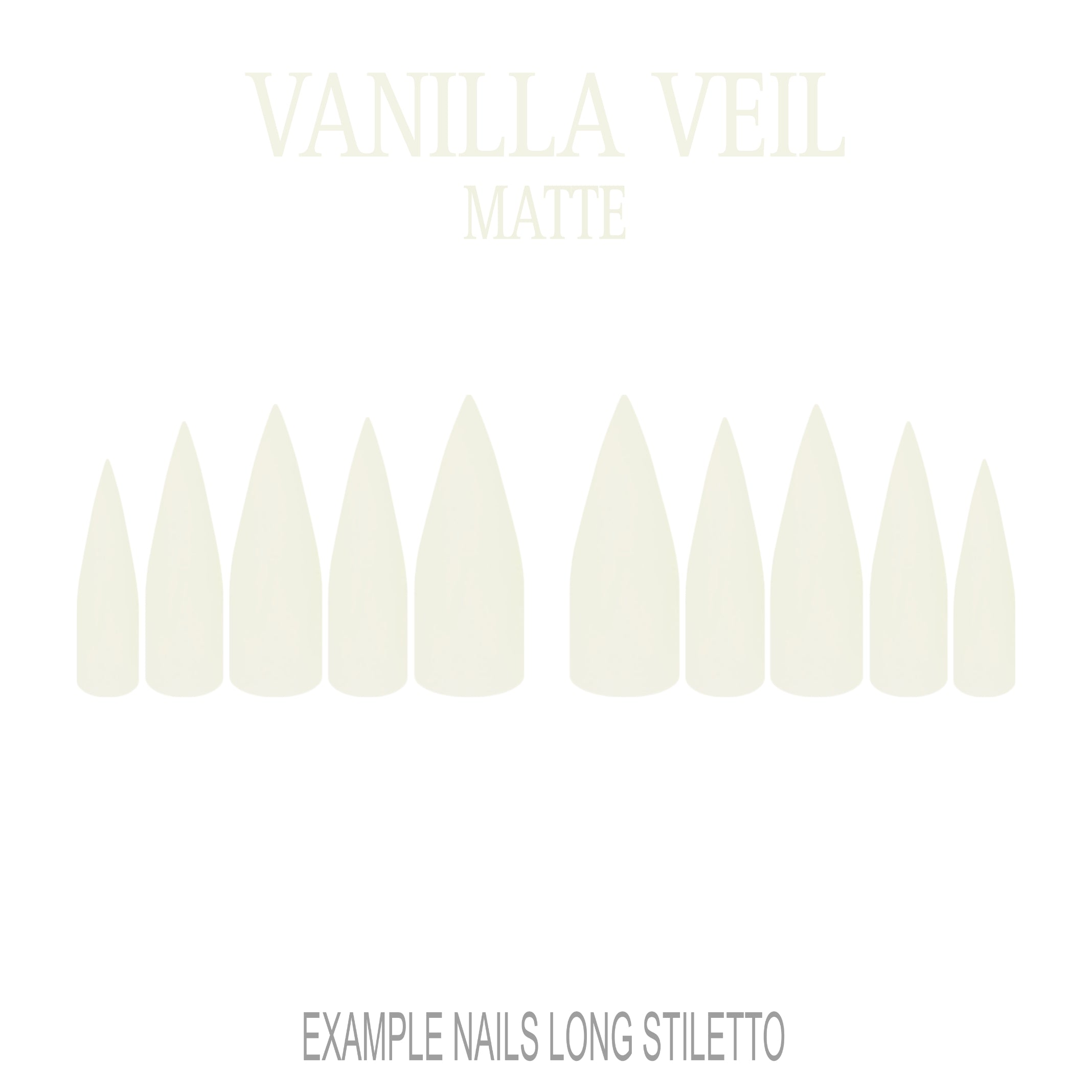 Vanilla Veil cream nude press-on nails