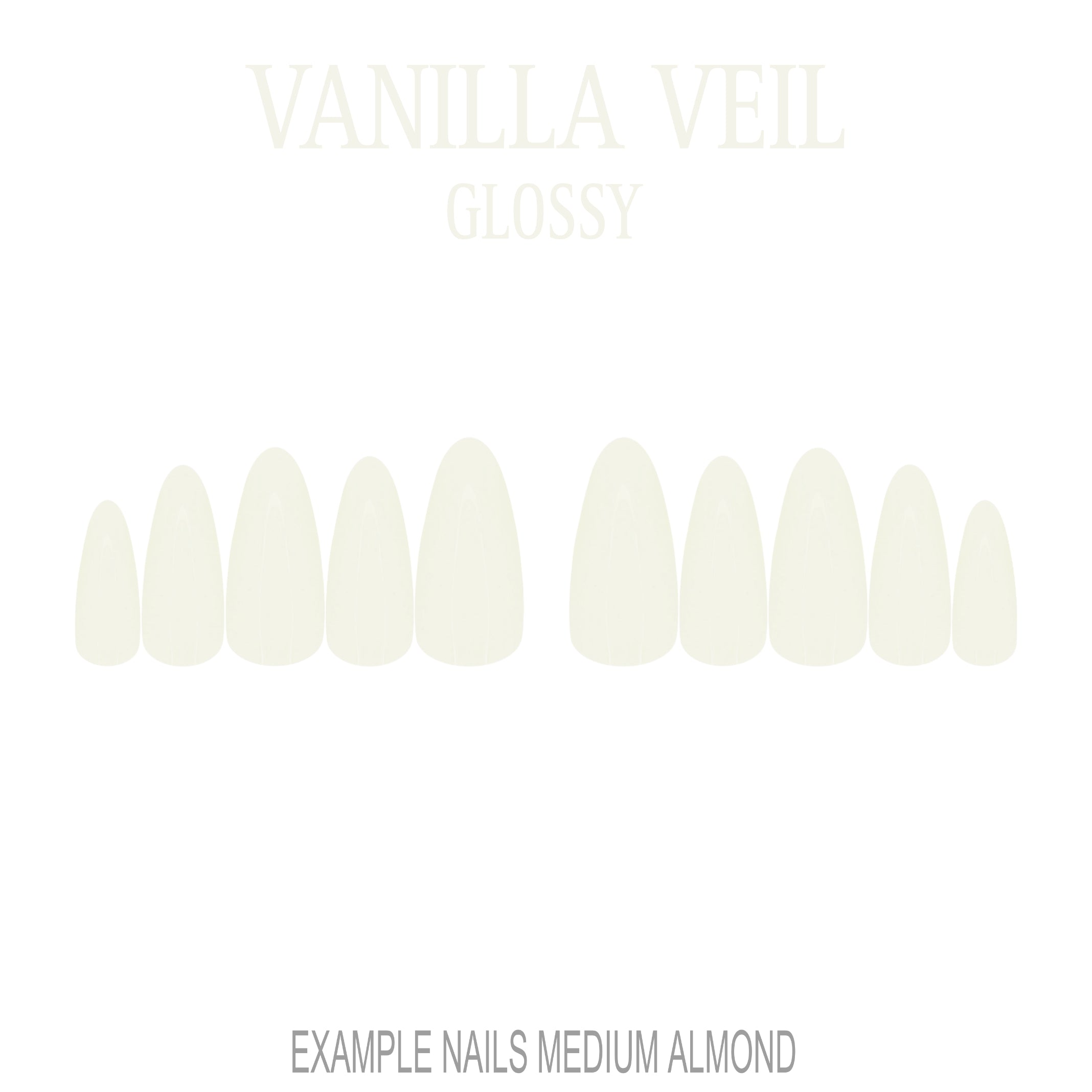 Vanilla Veil cream nude press-on nails