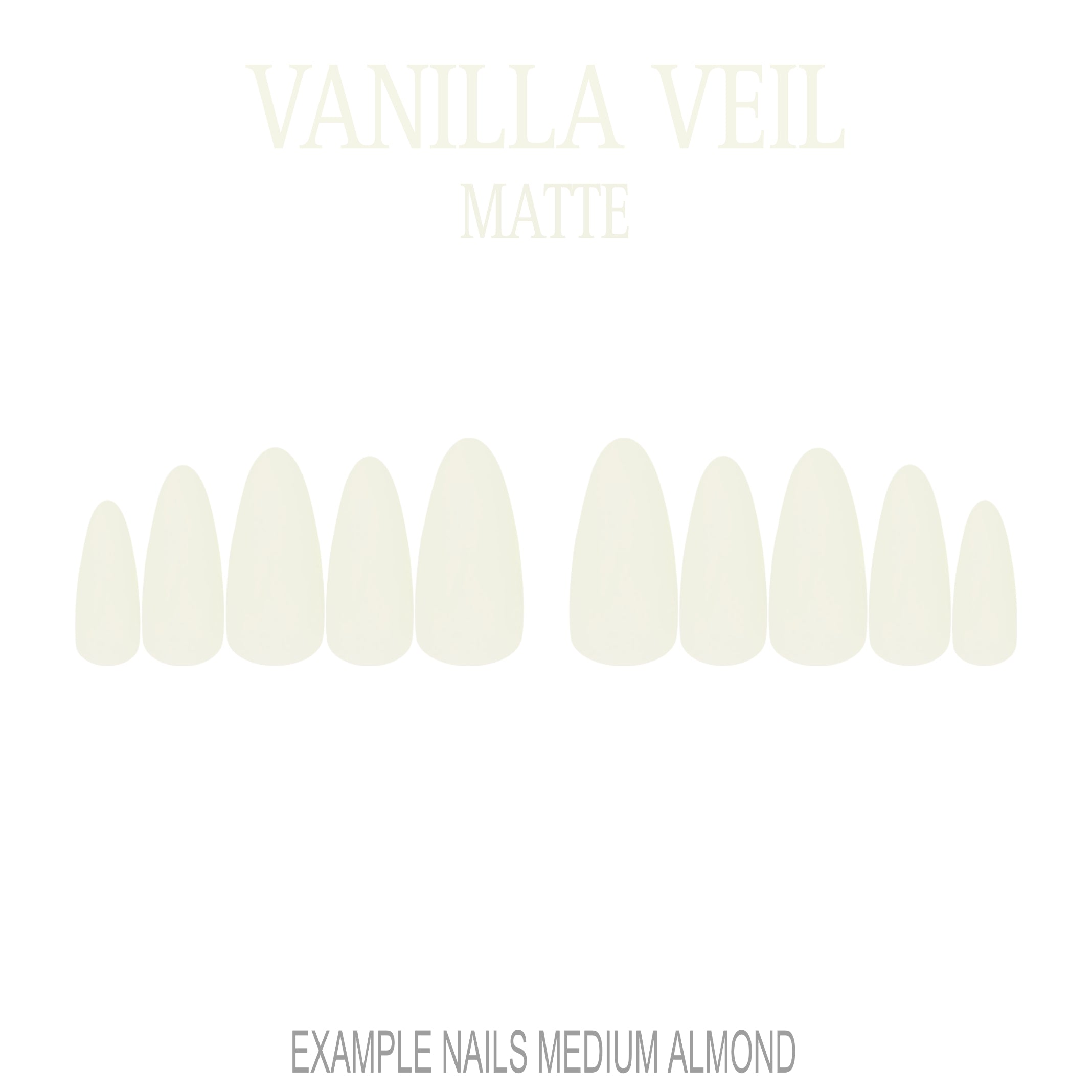 Vanilla Veil cream nude press-on nails