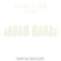 Vanilla Veil cream nude press-on nails
