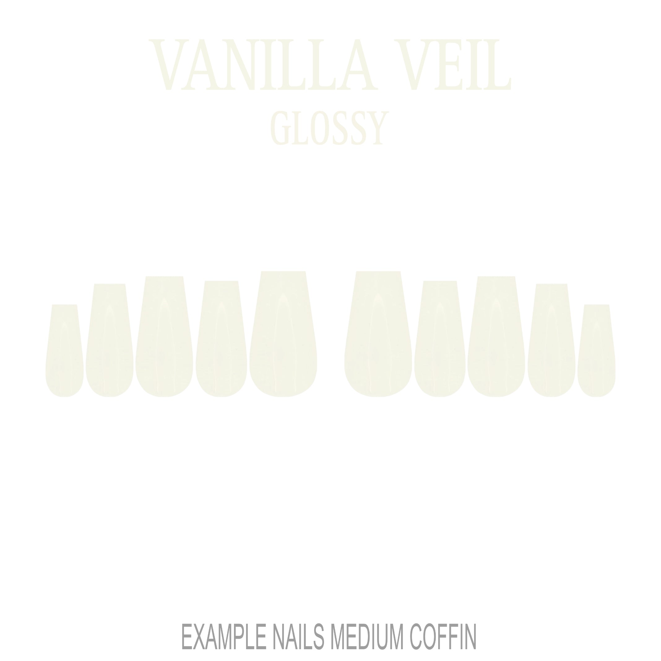 Vanilla Veil cream nude press-on nails