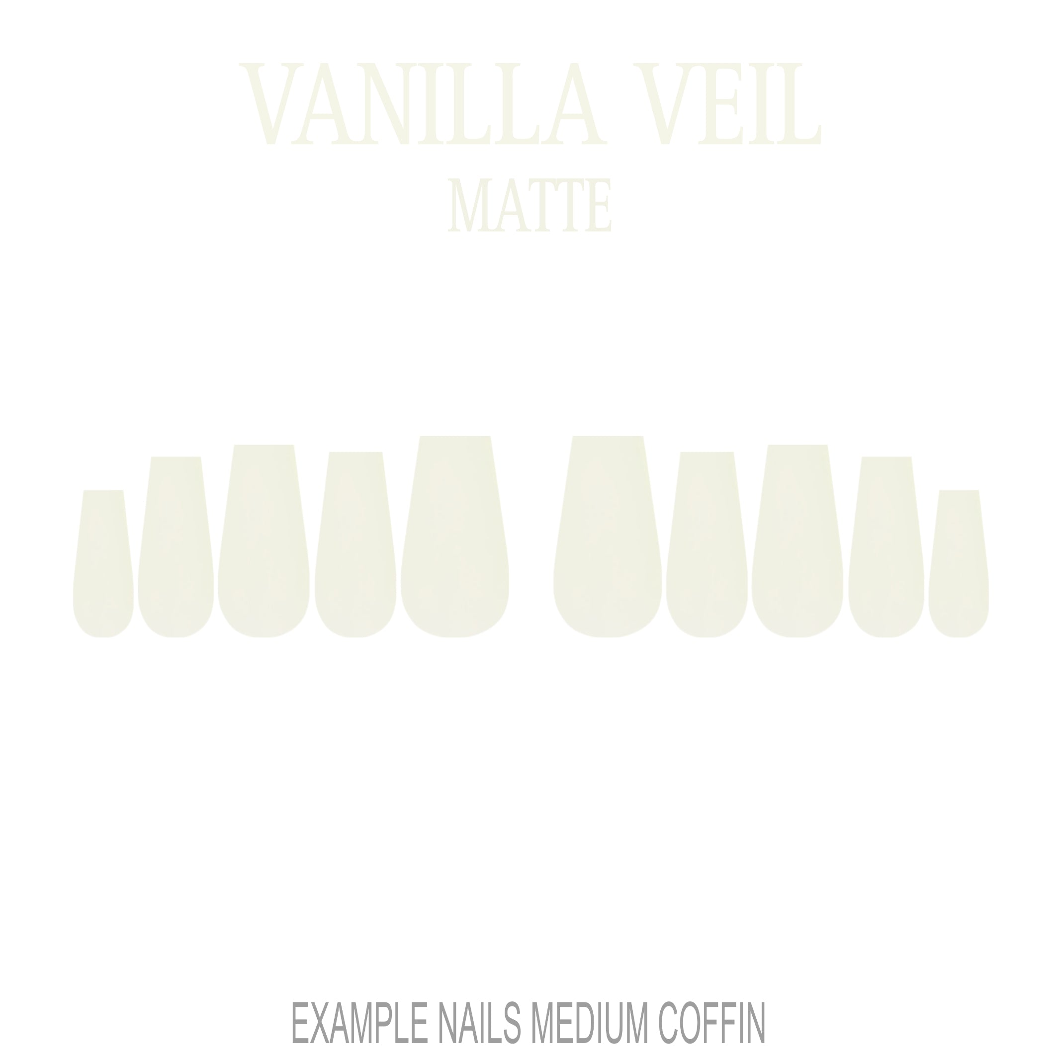 Vanilla Veil cream nude press-on nails