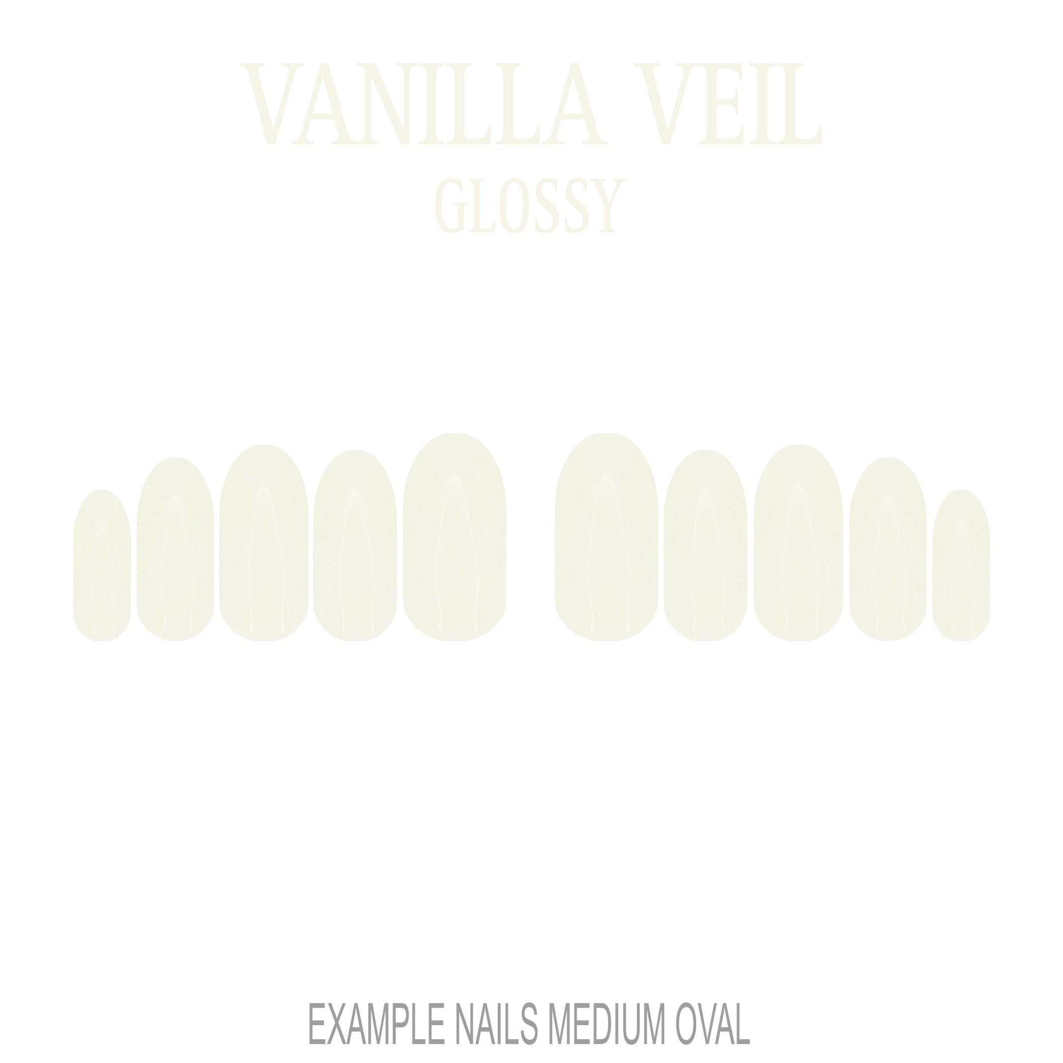 Vanilla Veil cream nude press-on nails