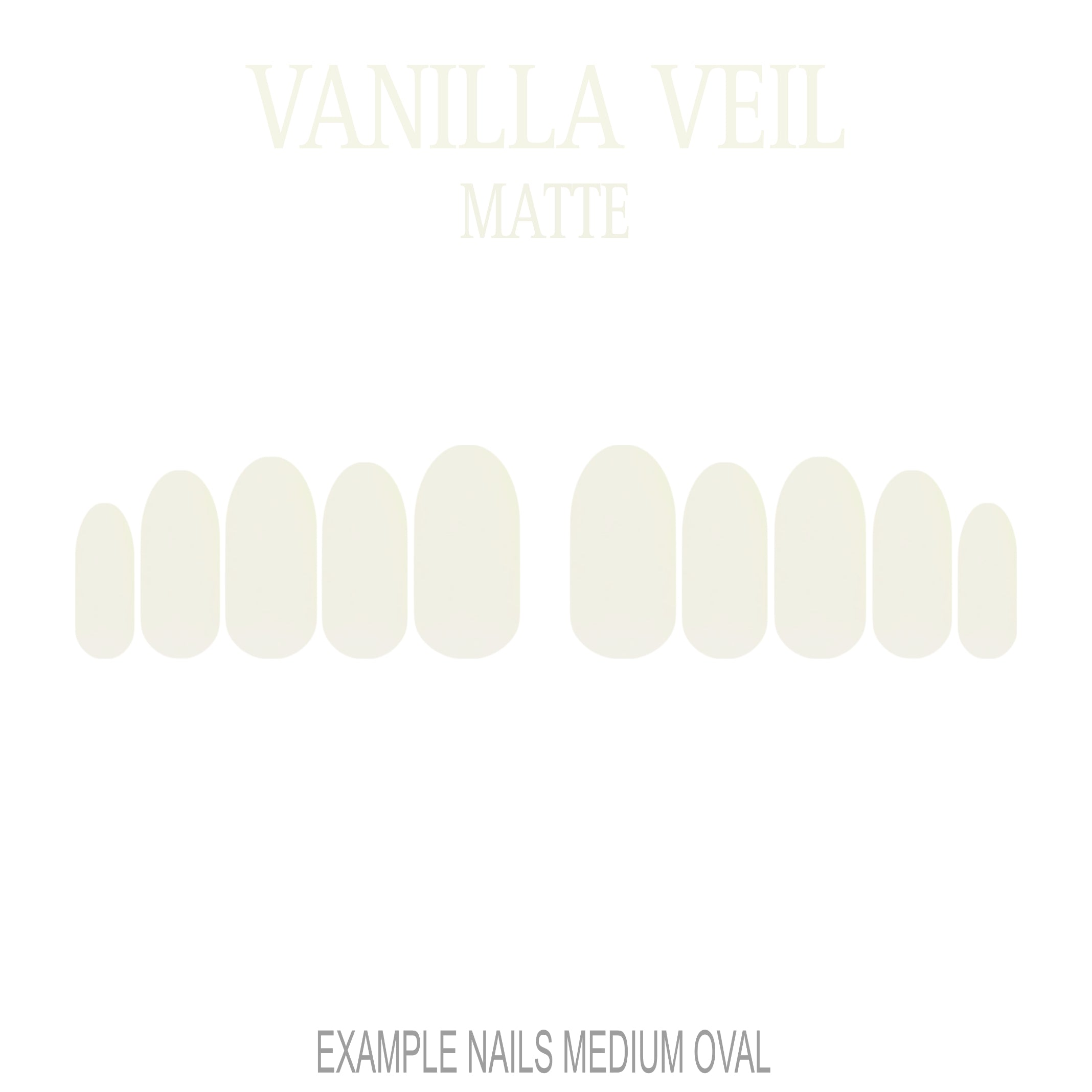 Vanilla Veil cream nude press-on nails