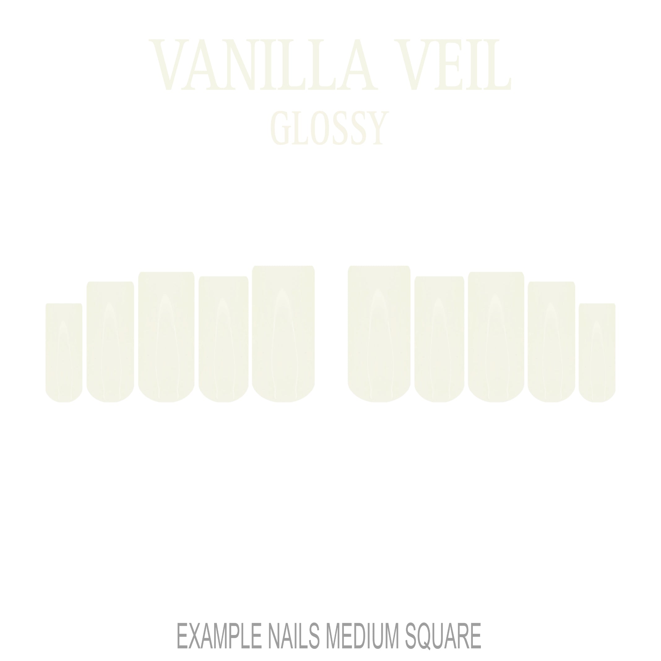 Vanilla Veil cream nude press-on nails