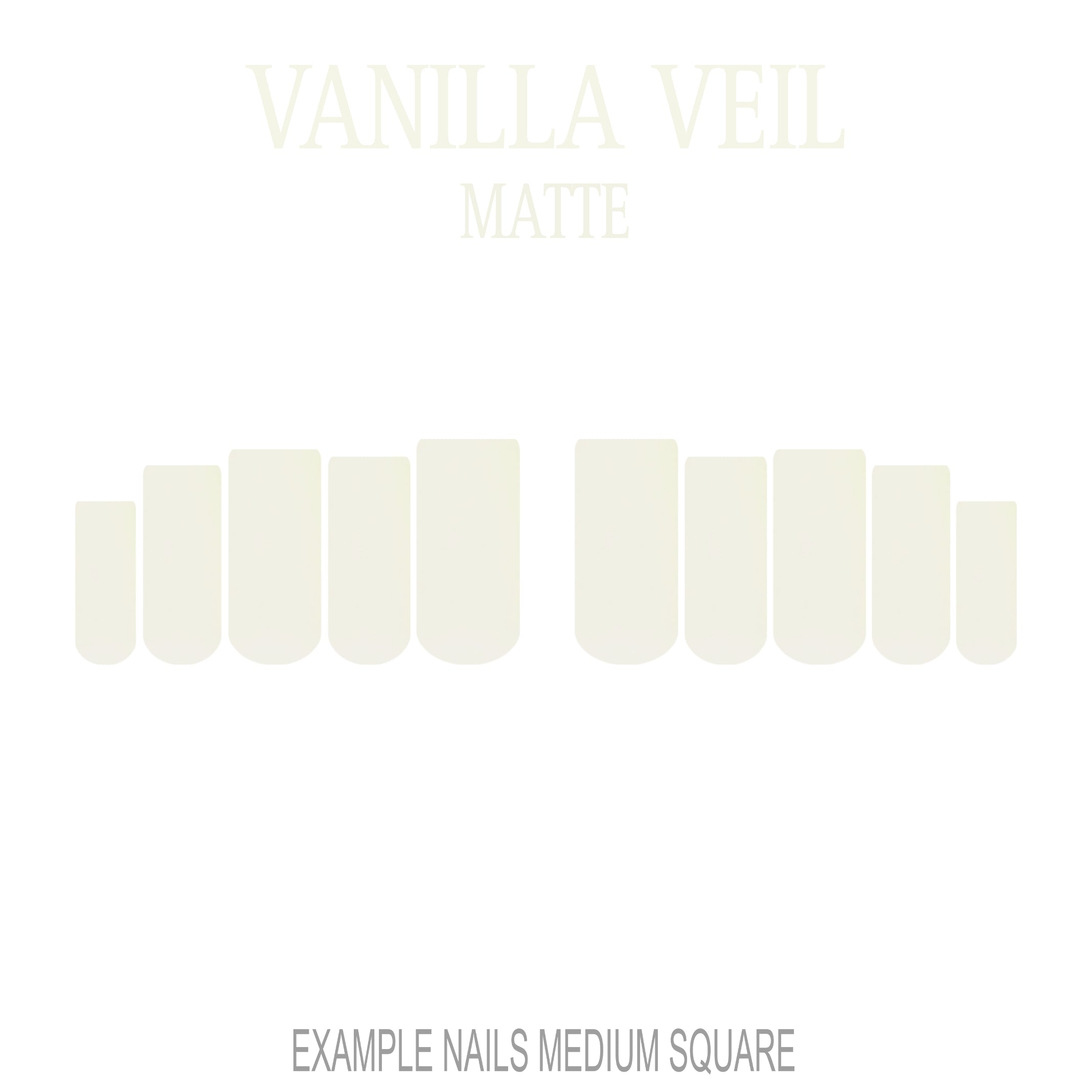 Vanilla Veil cream nude press-on nails
