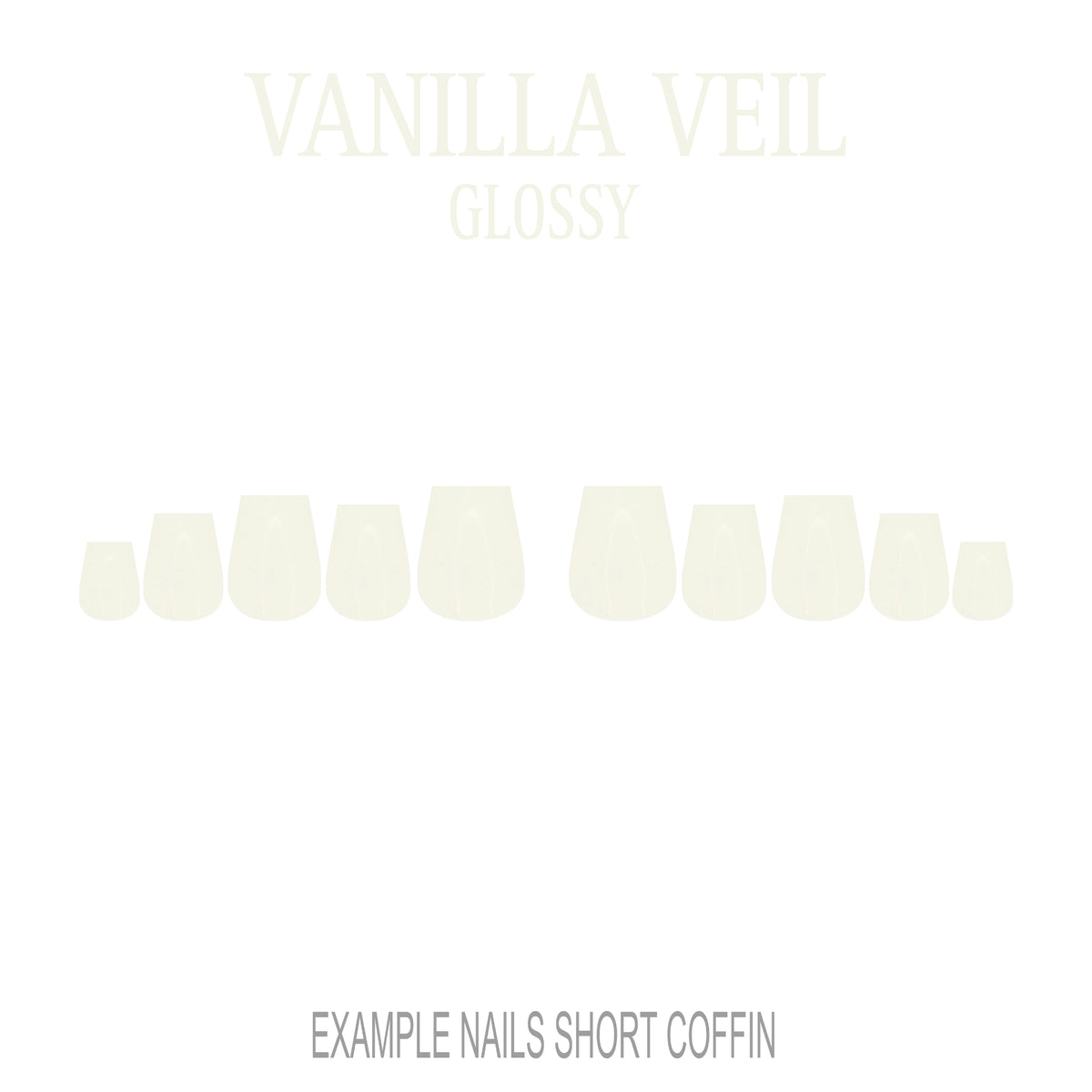 Vanilla Veil cream nude press-on nails
