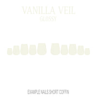 Vanilla Veil cream nude press-on nails