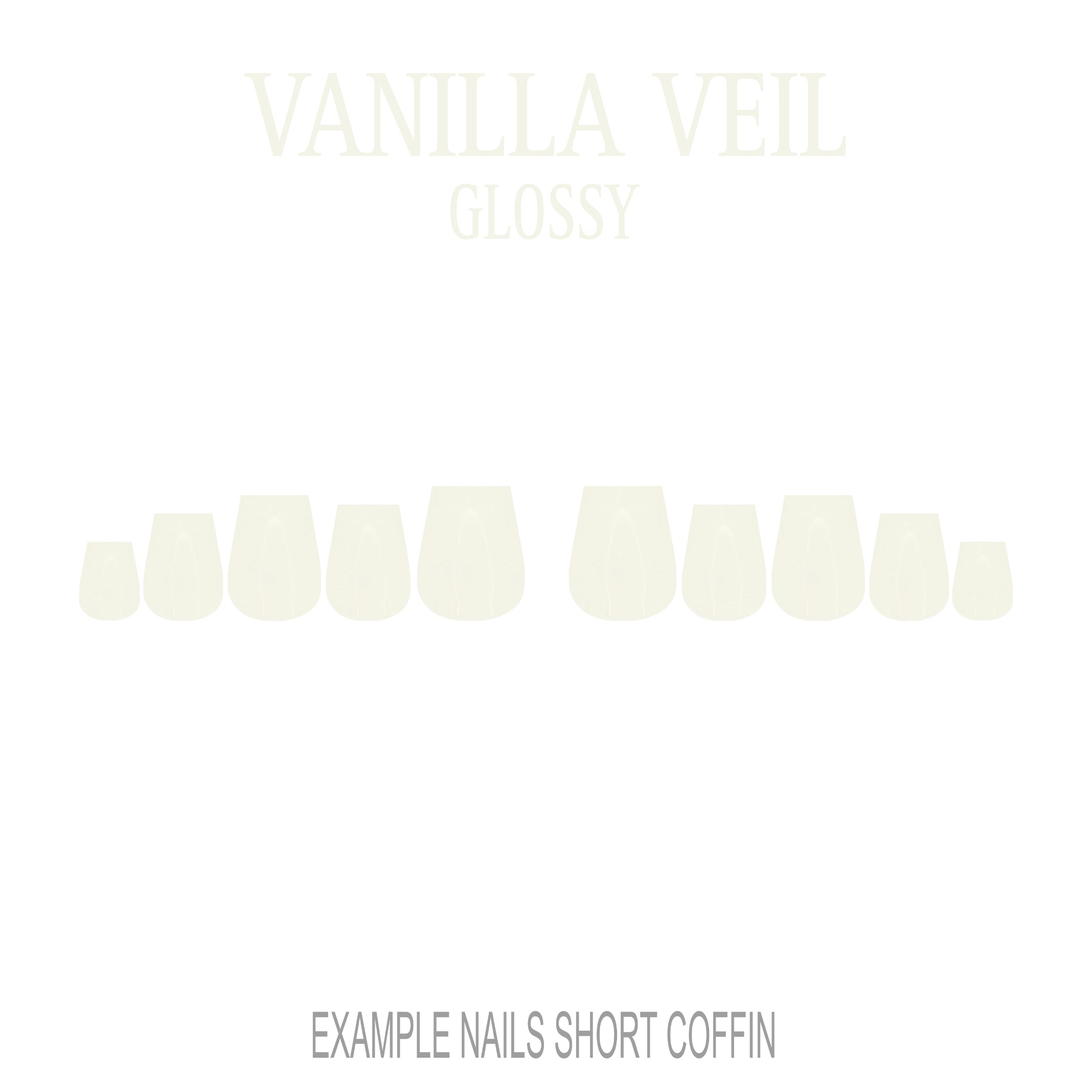 Vanilla Veil cream nude press-on nails