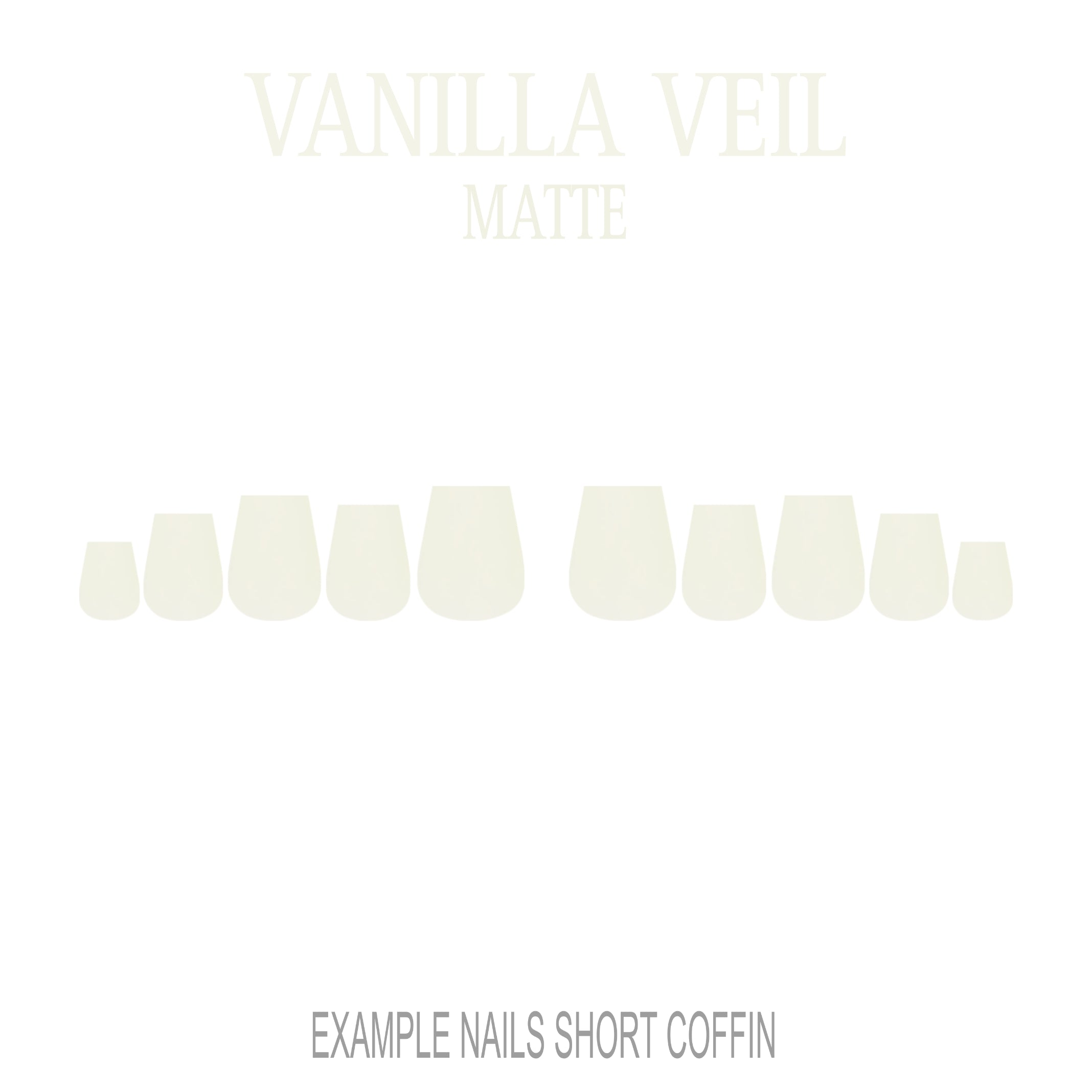 Vanilla Veil cream nude press-on nails