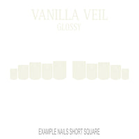 Vanilla Veil cream nude press-on nails