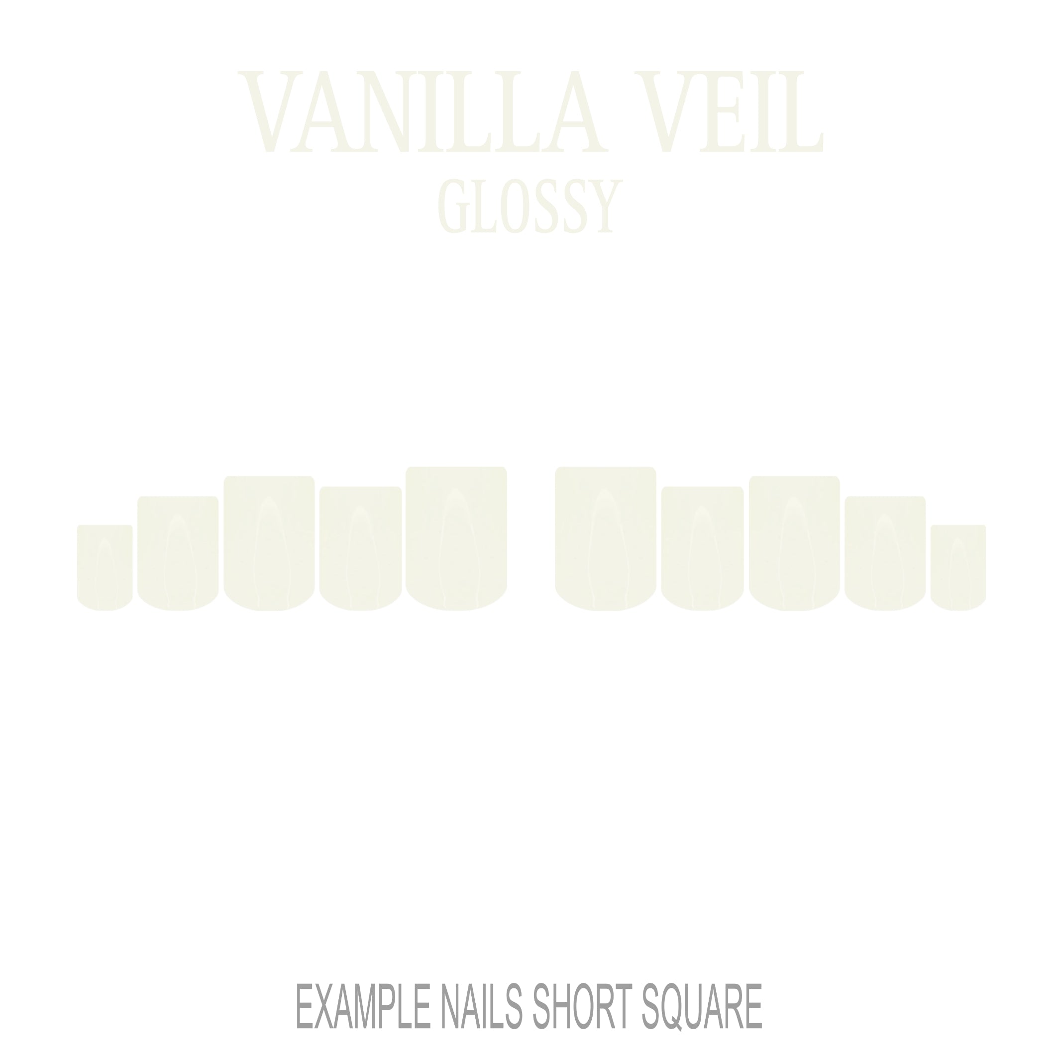 Vanilla Veil cream nude press-on nails