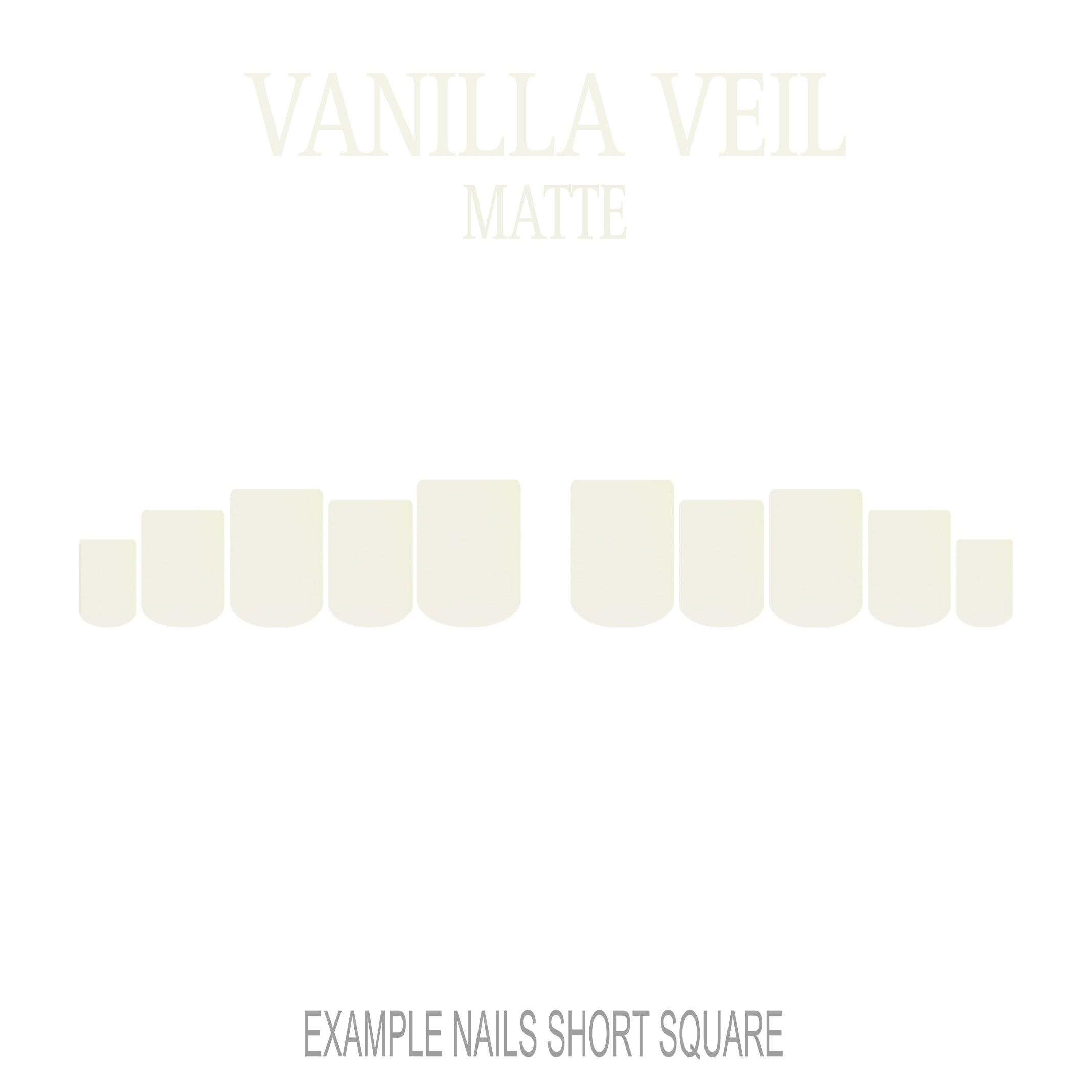 Vanilla Veil cream nude press-on nails