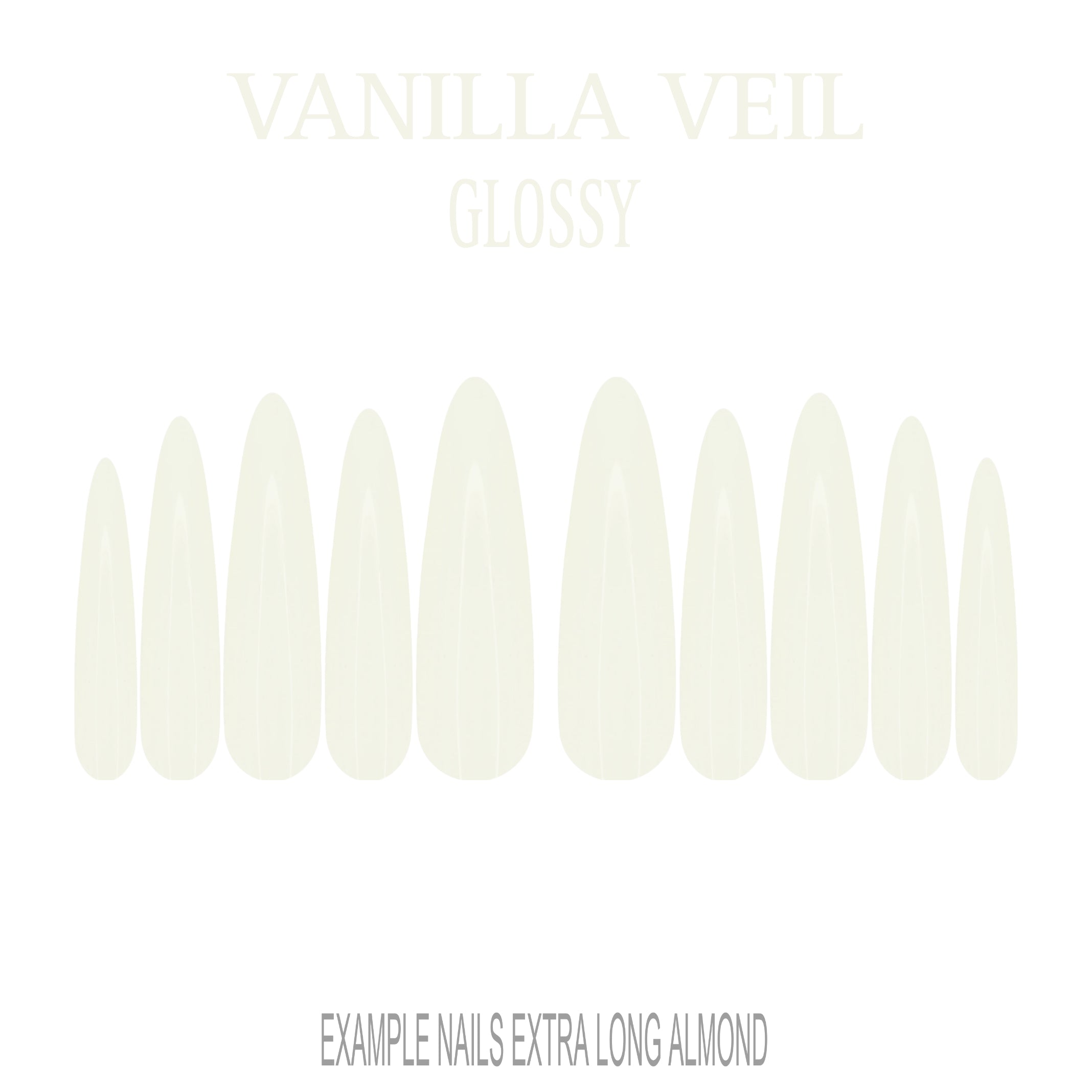 Vanilla Veil cream nude press-on nails