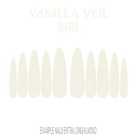 Vanilla Veil cream nude press-on nails
