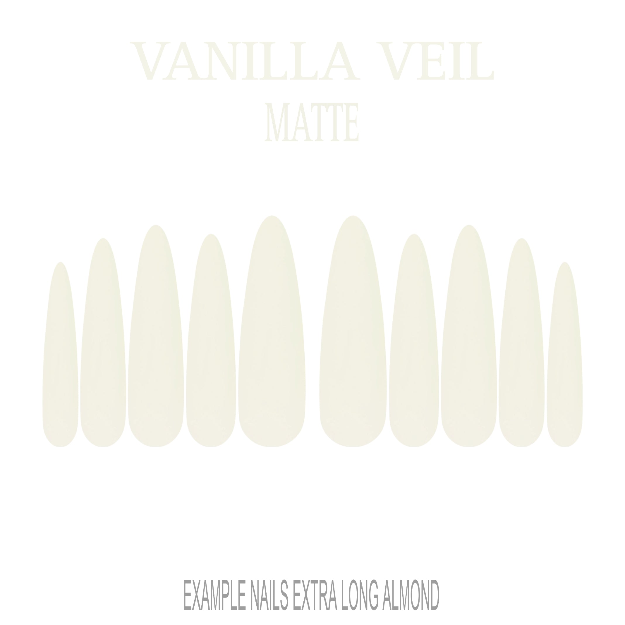 Vanilla Veil cream nude press-on nails