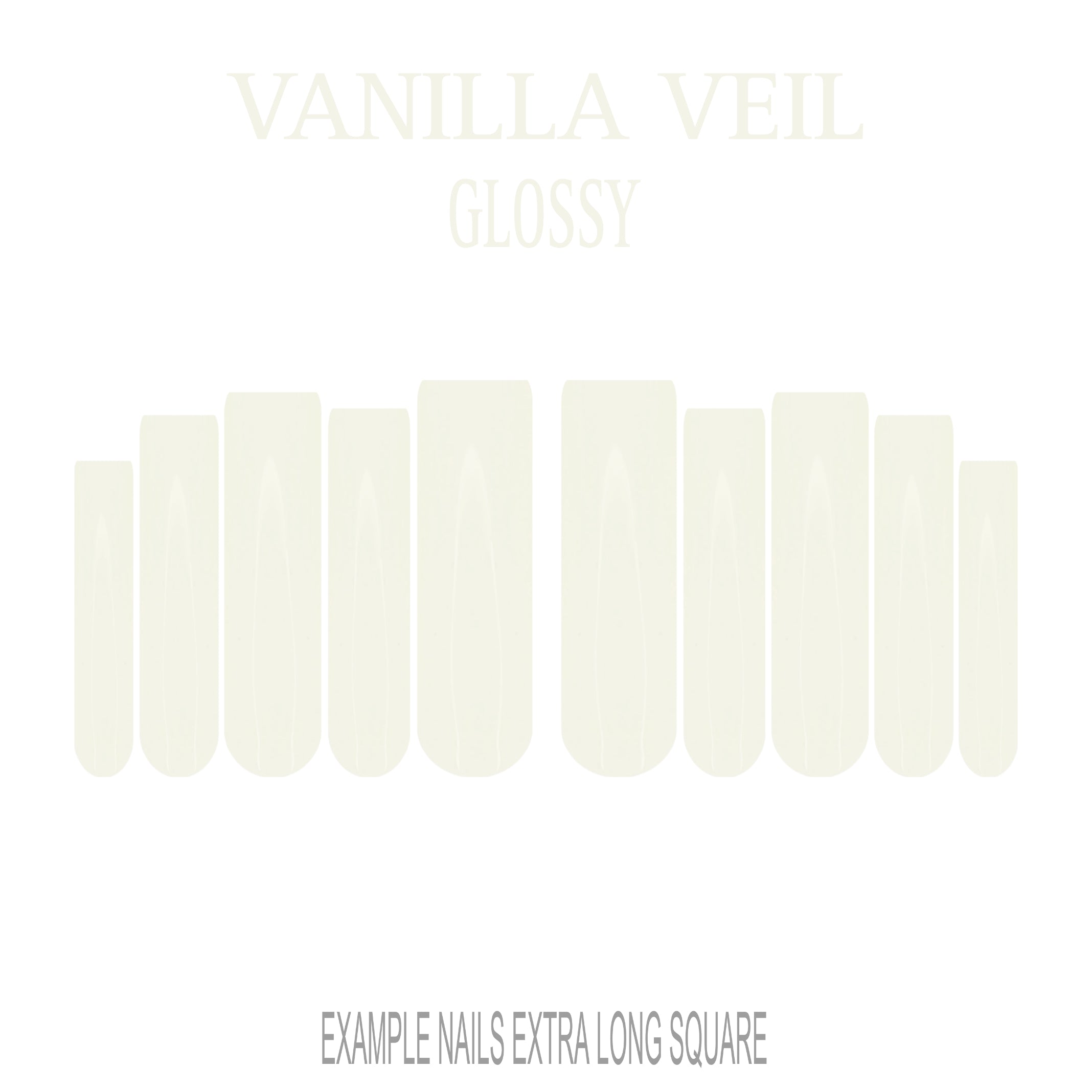 Vanilla Veil cream nude press-on nails