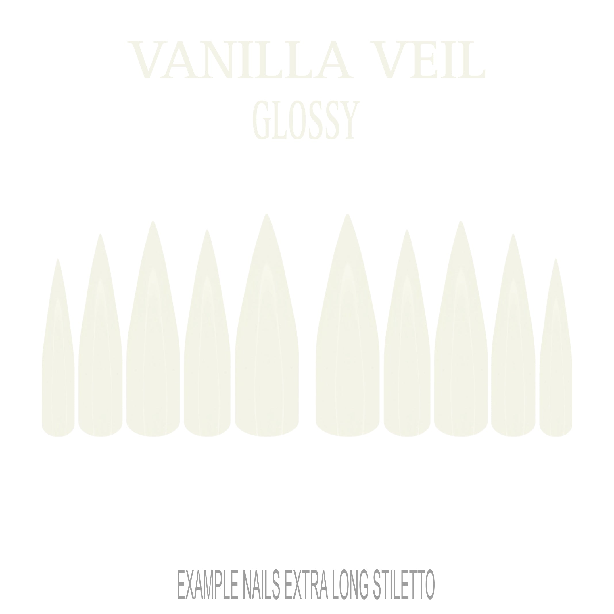 Vanilla Veil cream nude press-on nails