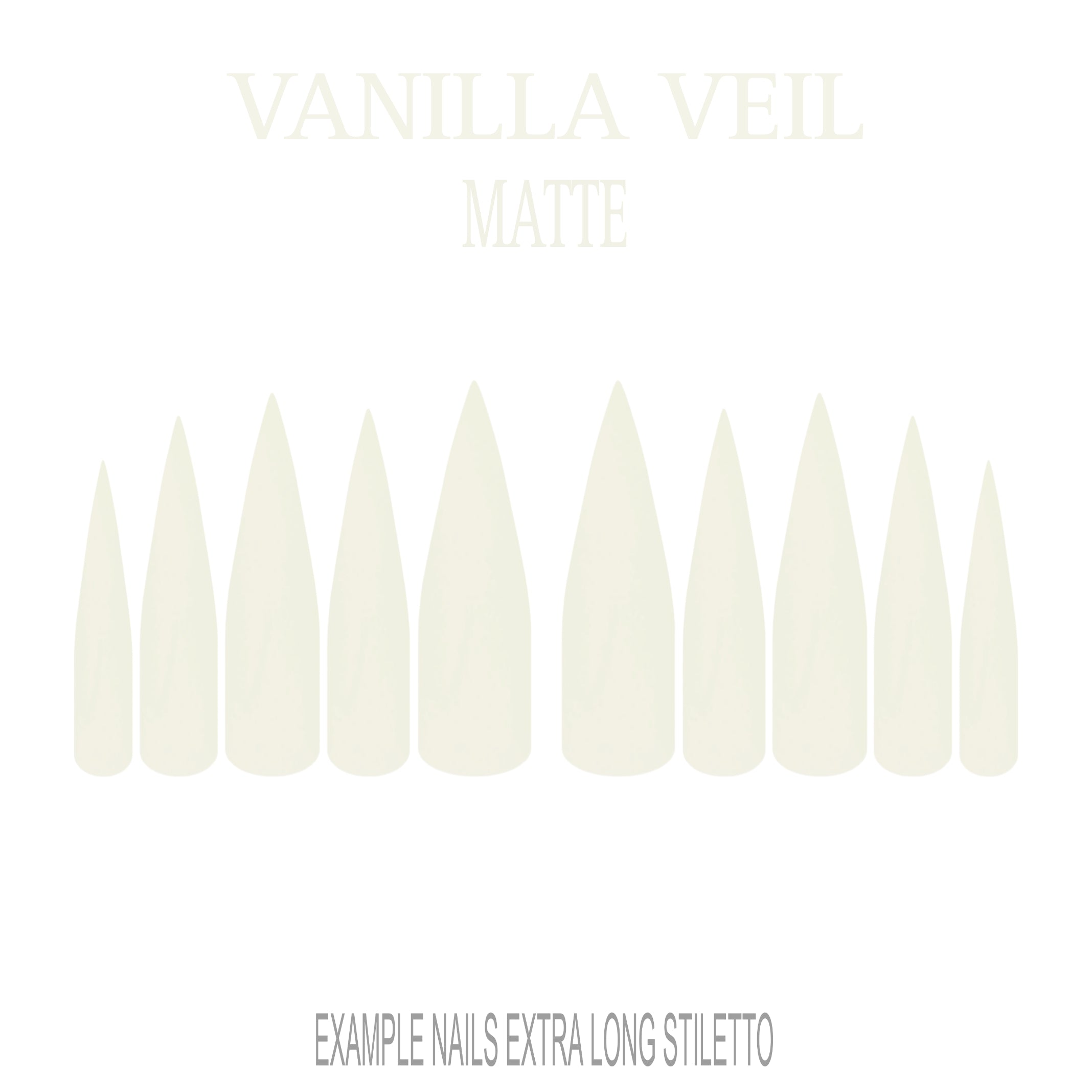 Vanilla Veil cream nude press-on nails