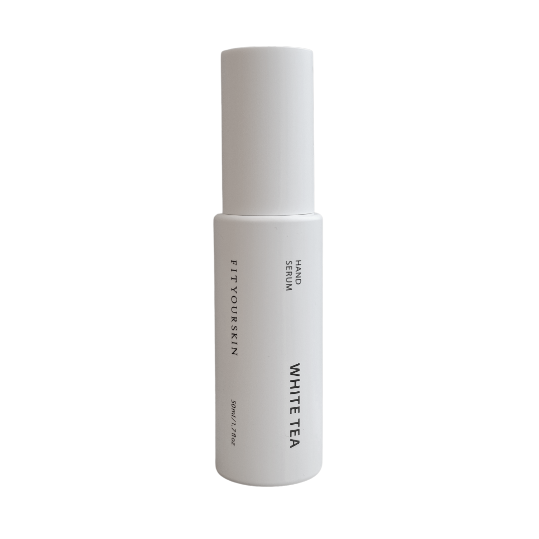 White Tea hand serum 50ml bottle and packaging