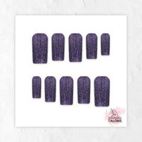 Witching Hour dark glitter press-on nails