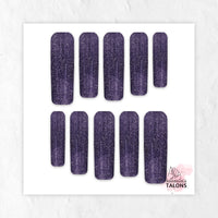Witching Hour dark glitter press-on nails