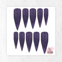Witching Hour dark glitter press-on nails