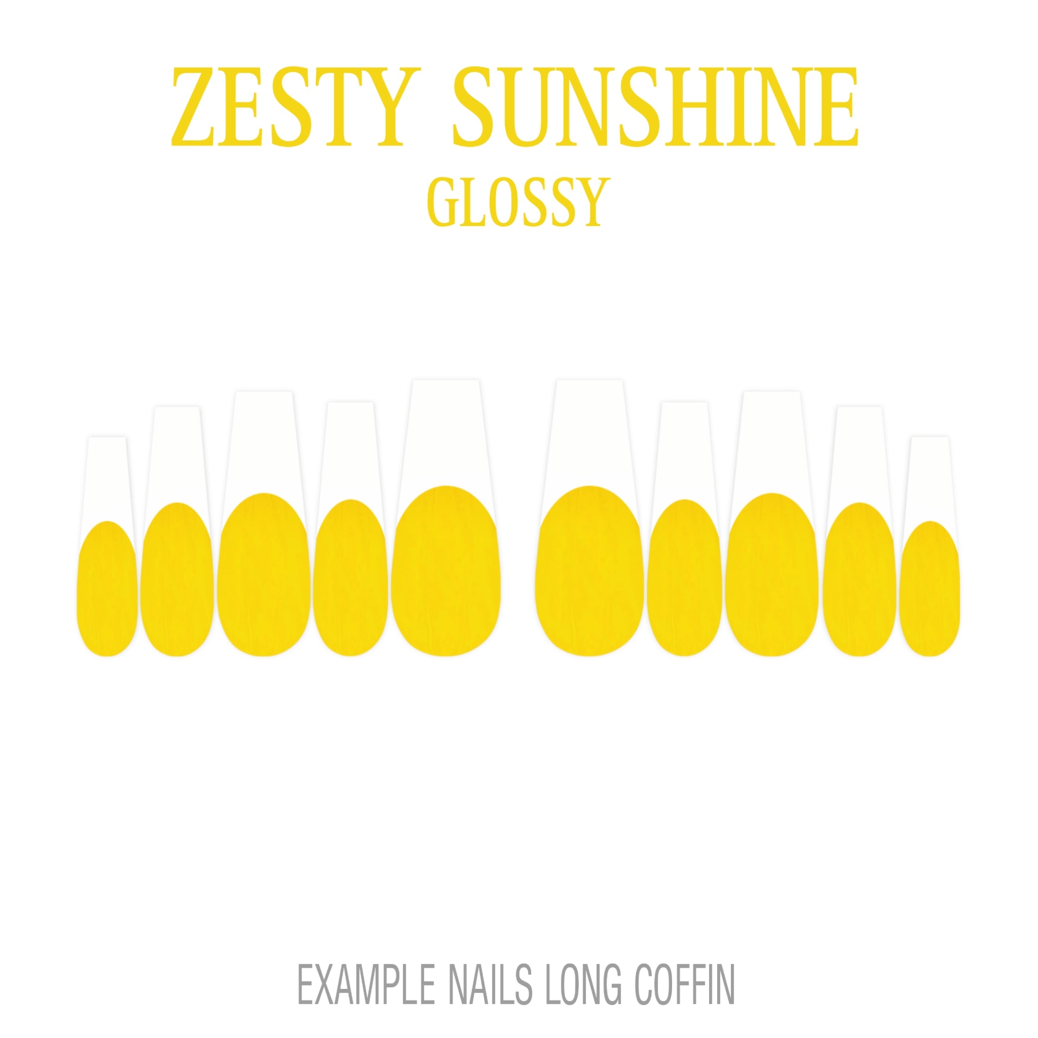 Zesty Sunshine yellow French tip nails