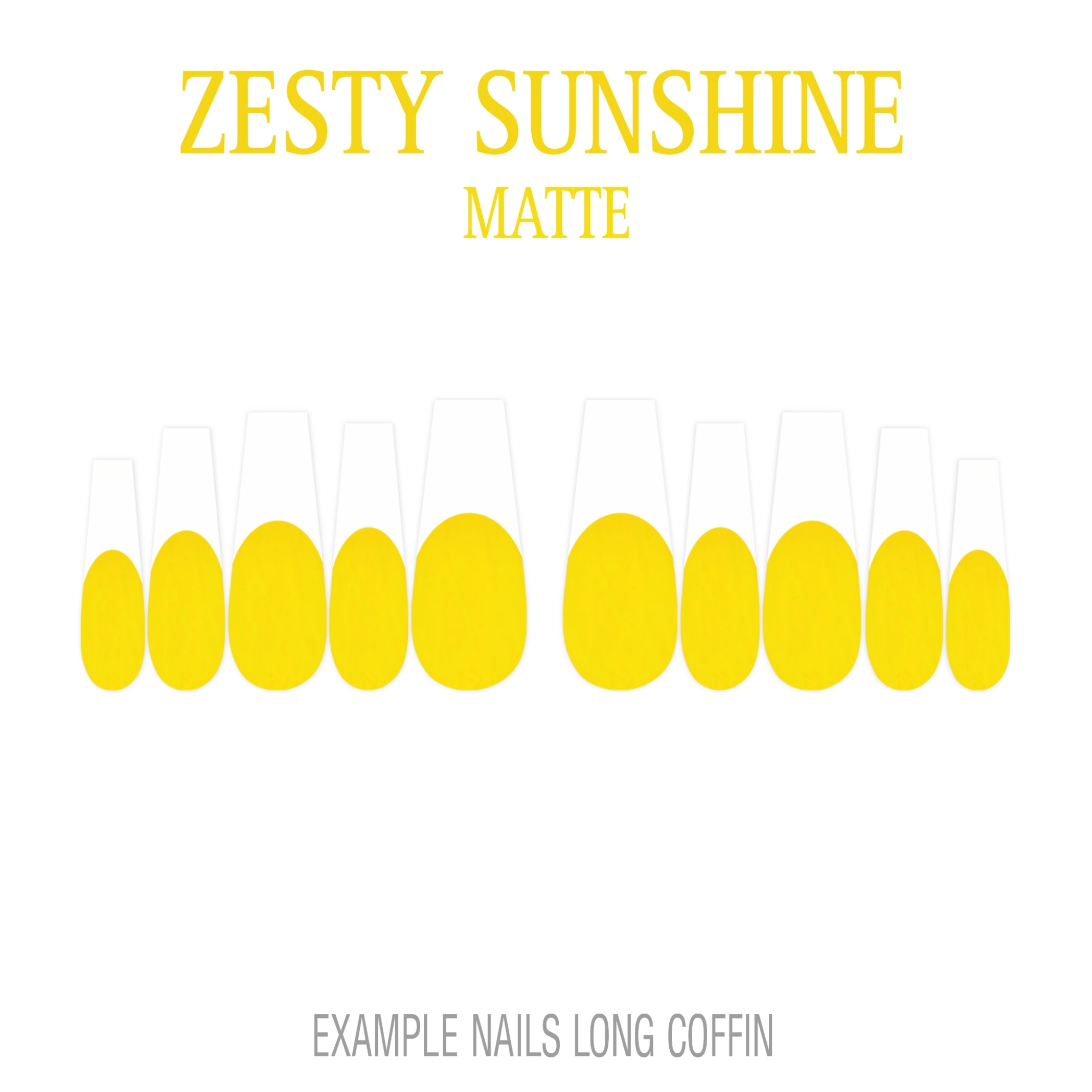 Zesty Sunshine yellow French tip nails