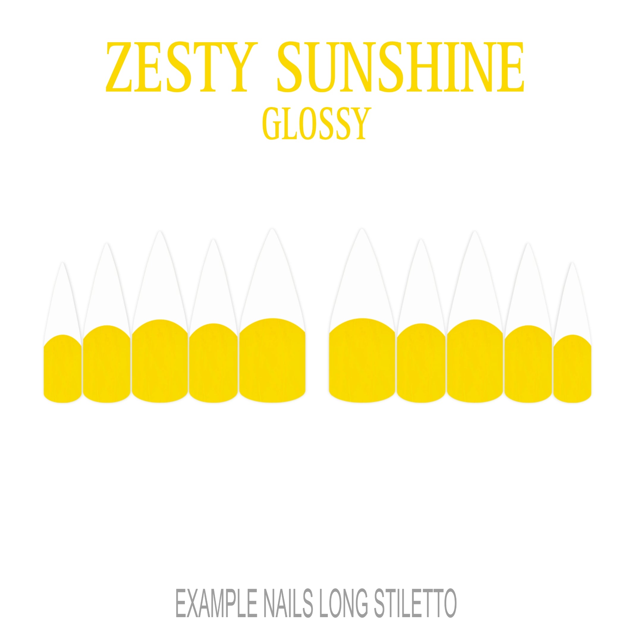 Zesty Sunshine yellow French tip nails