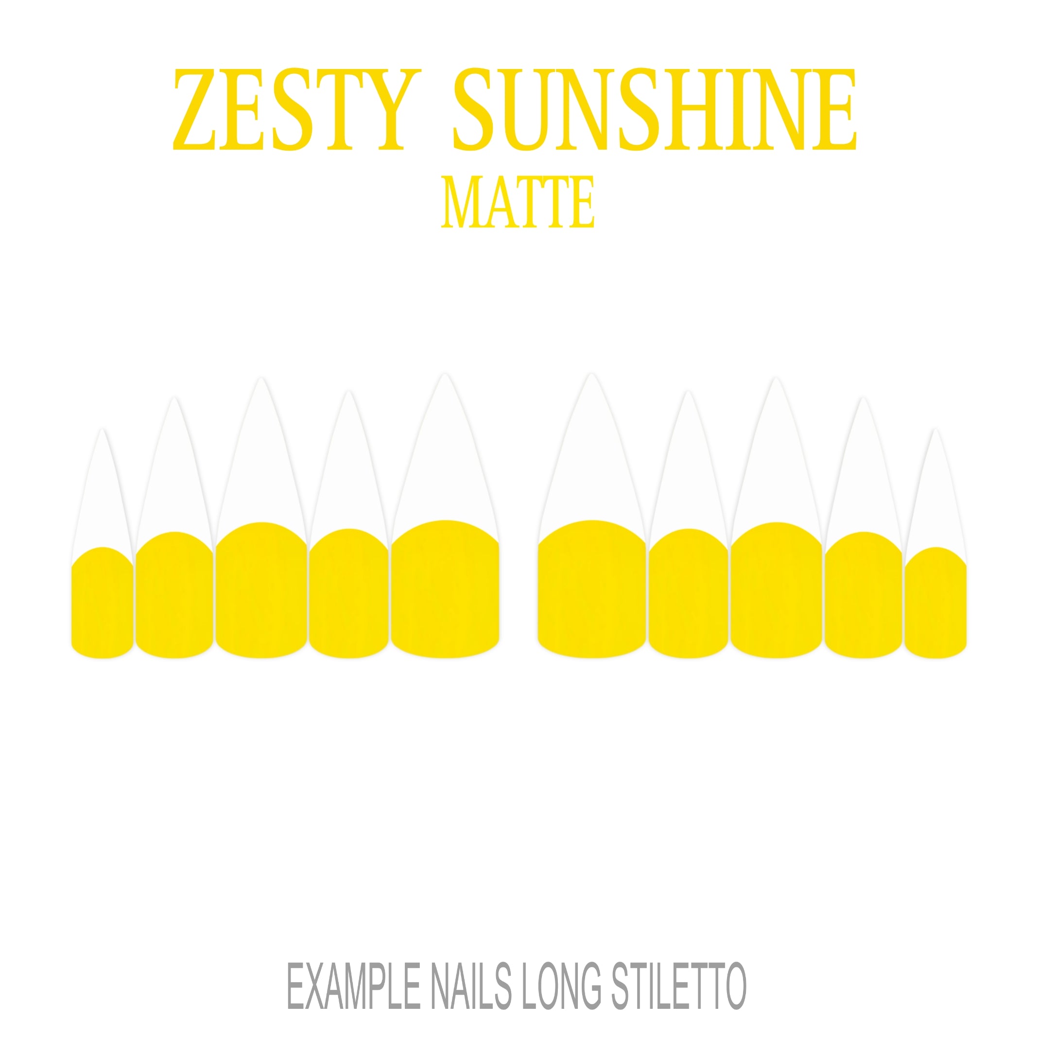 Zesty Sunshine yellow French tip nails