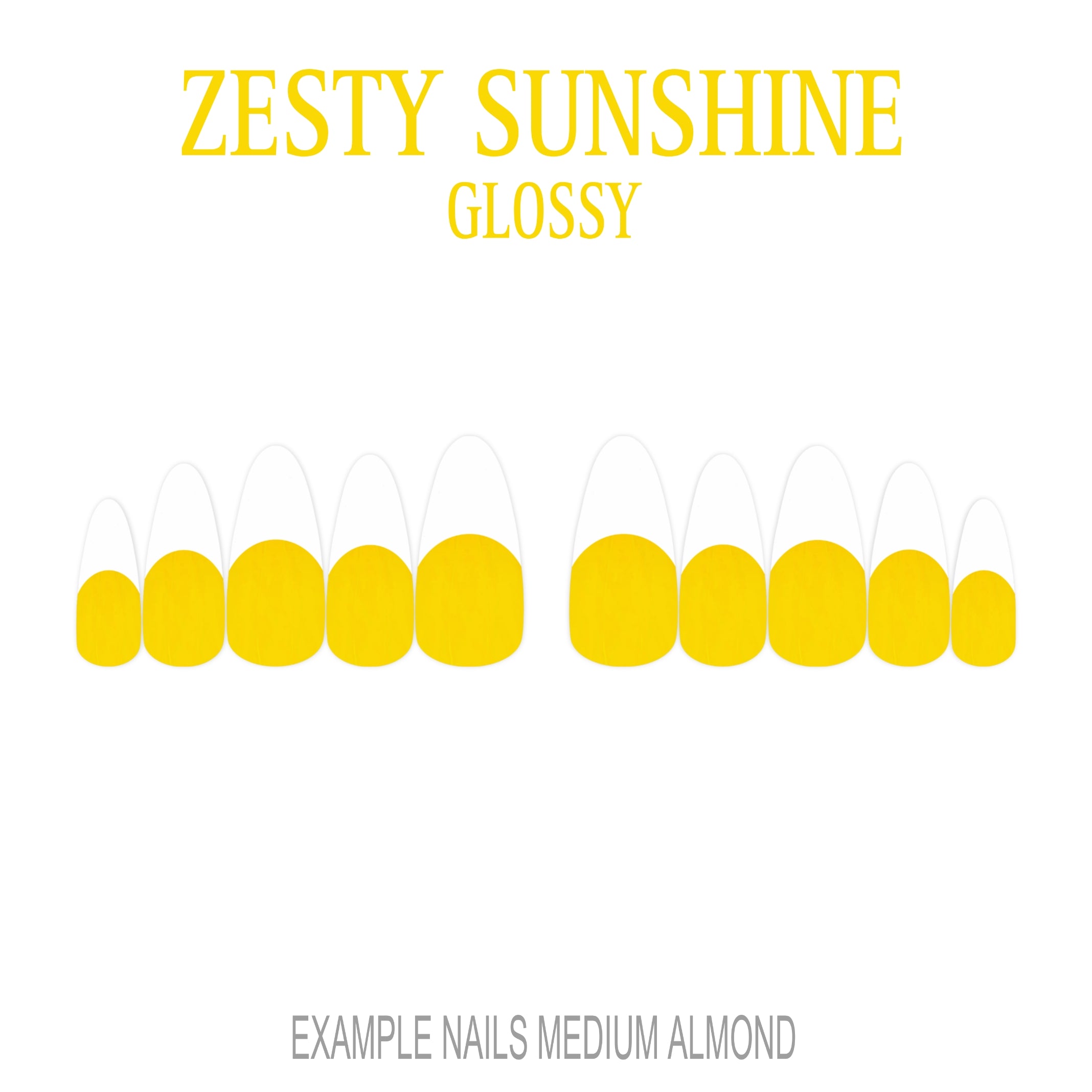 Zesty Sunshine yellow French tip nails