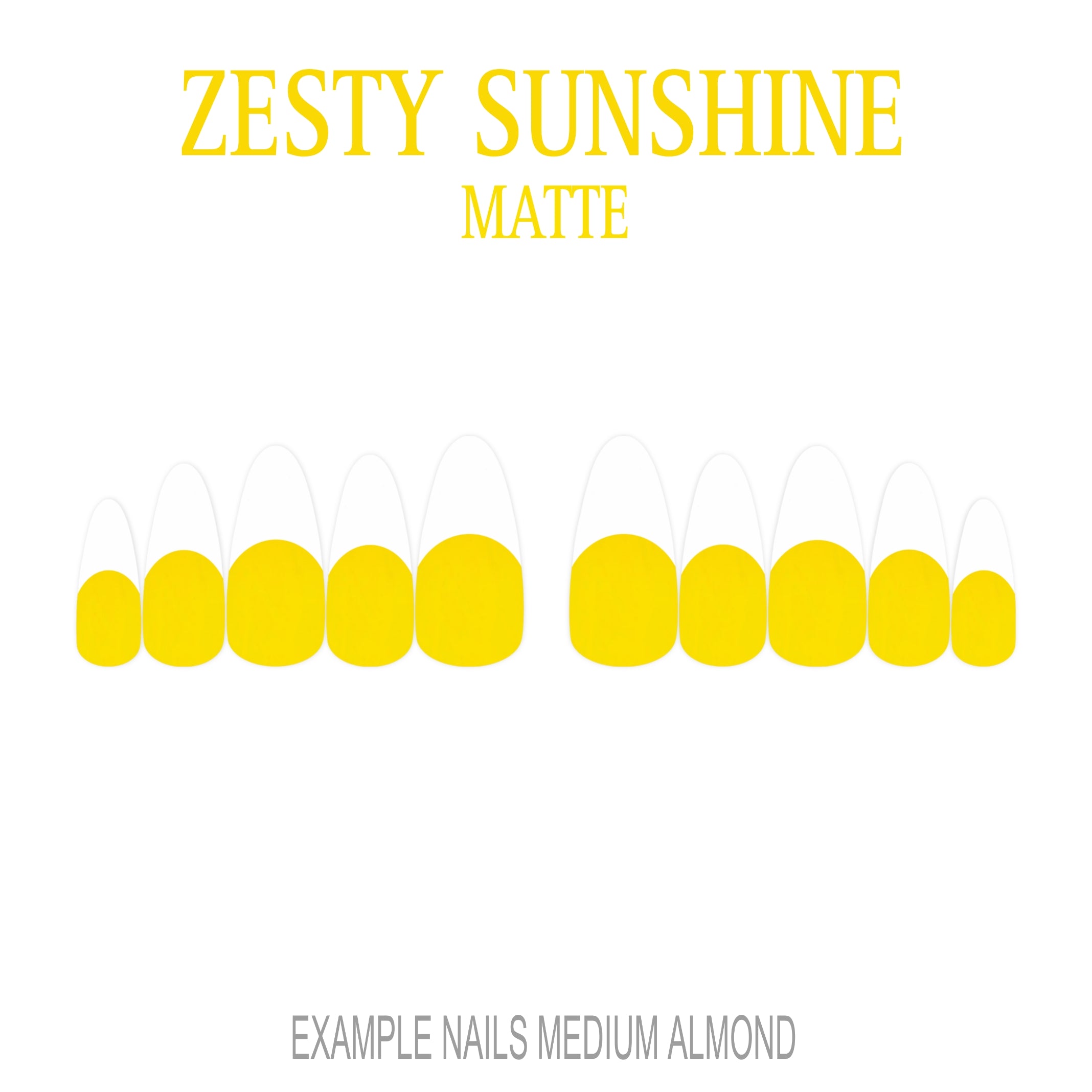 Zesty Sunshine yellow French tip nails