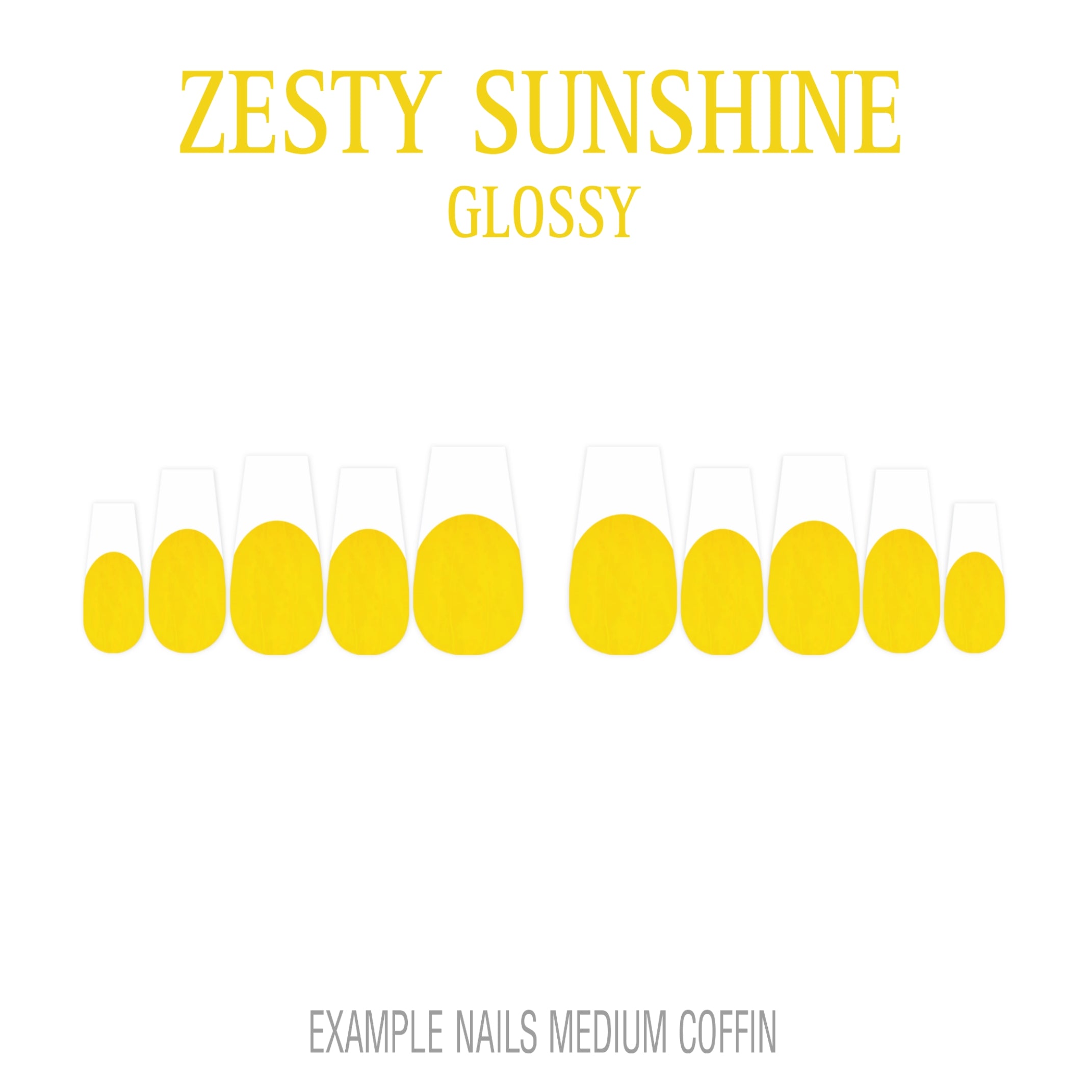 Zesty Sunshine yellow French tip nails