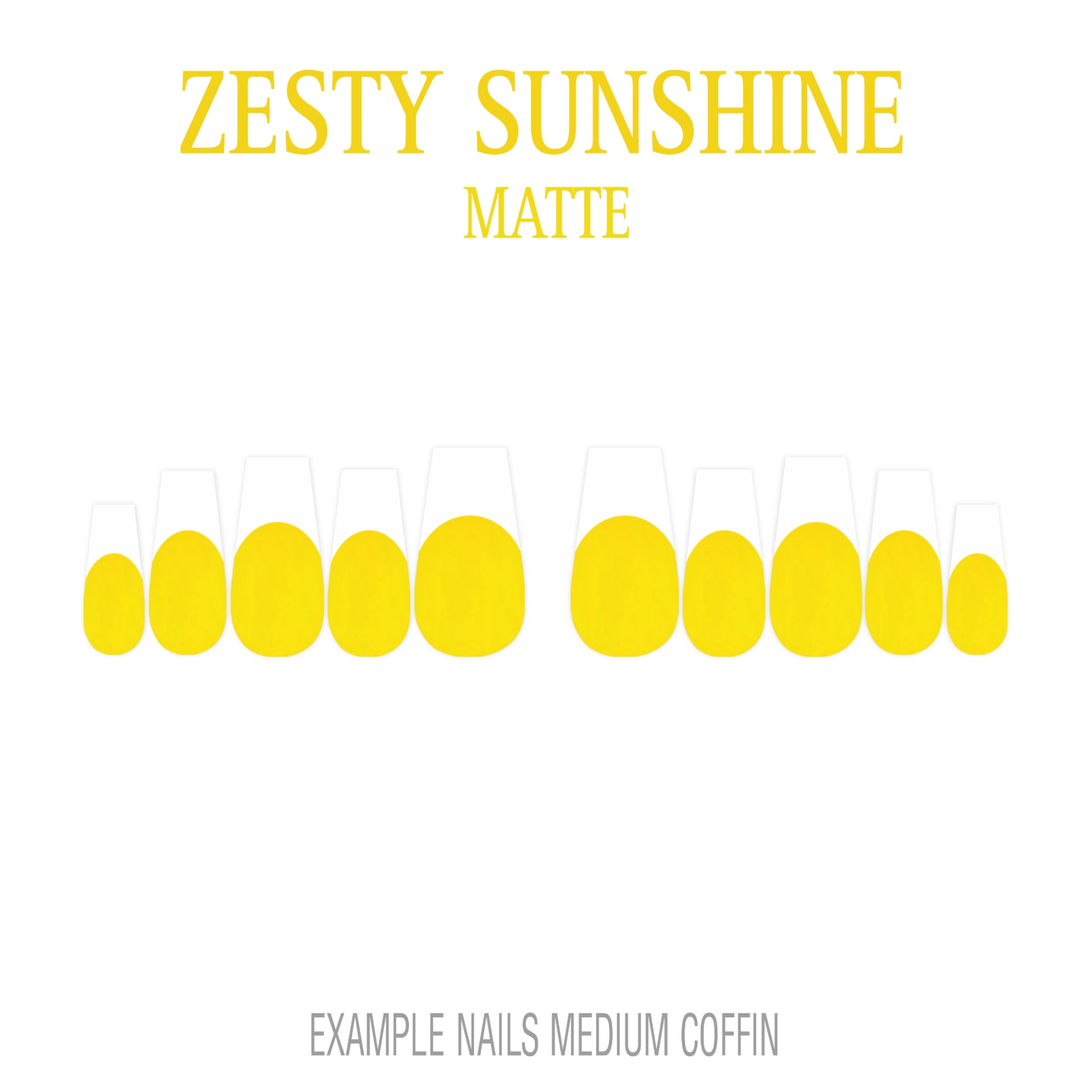 Zesty Sunshine yellow French tip nails