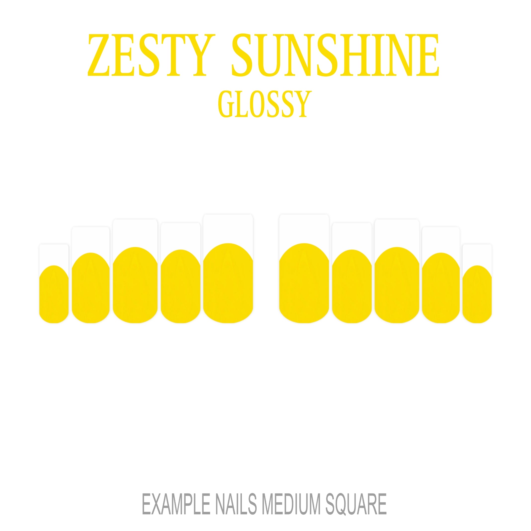 Zesty Sunshine yellow French tip nails