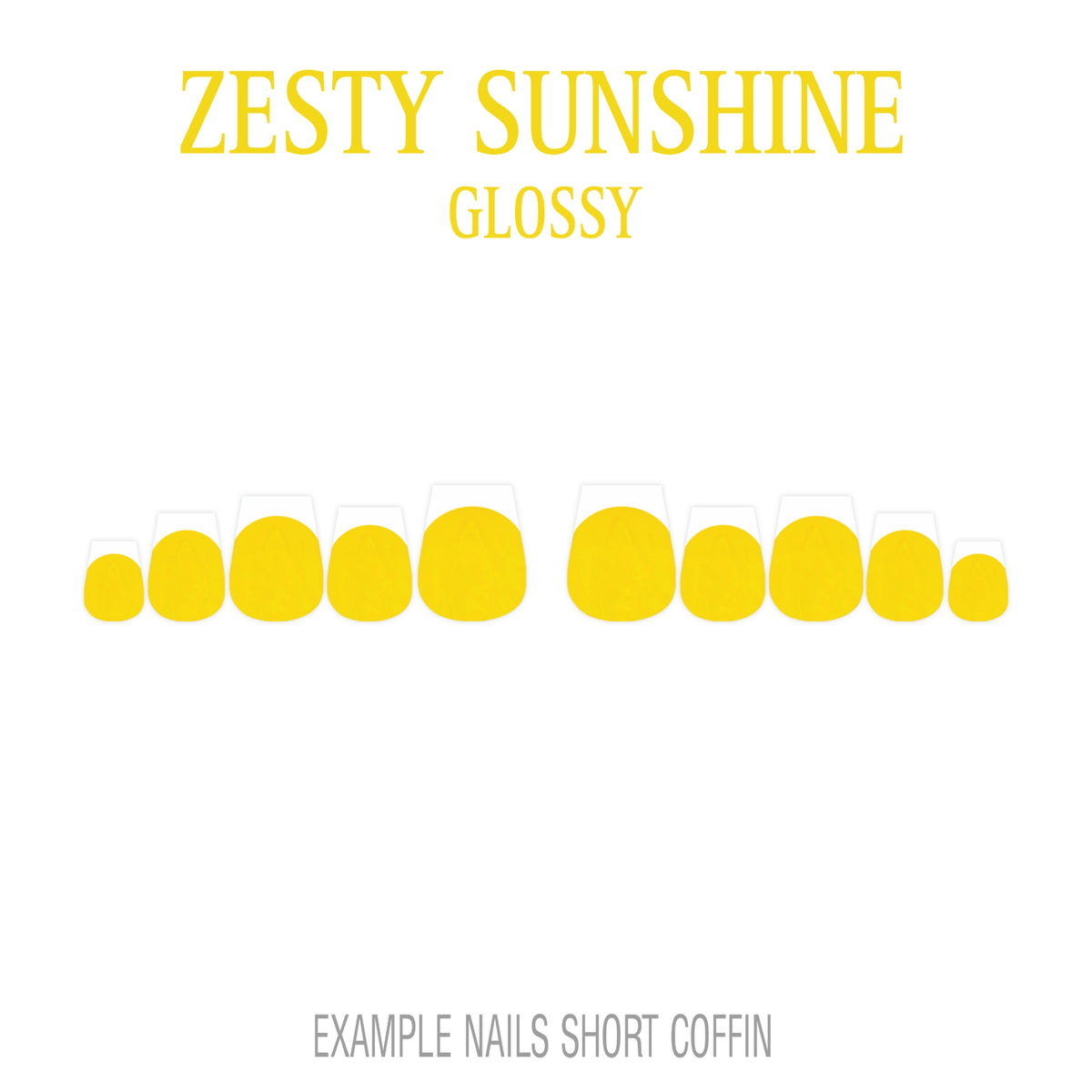 Zesty Sunshine yellow French tip nails