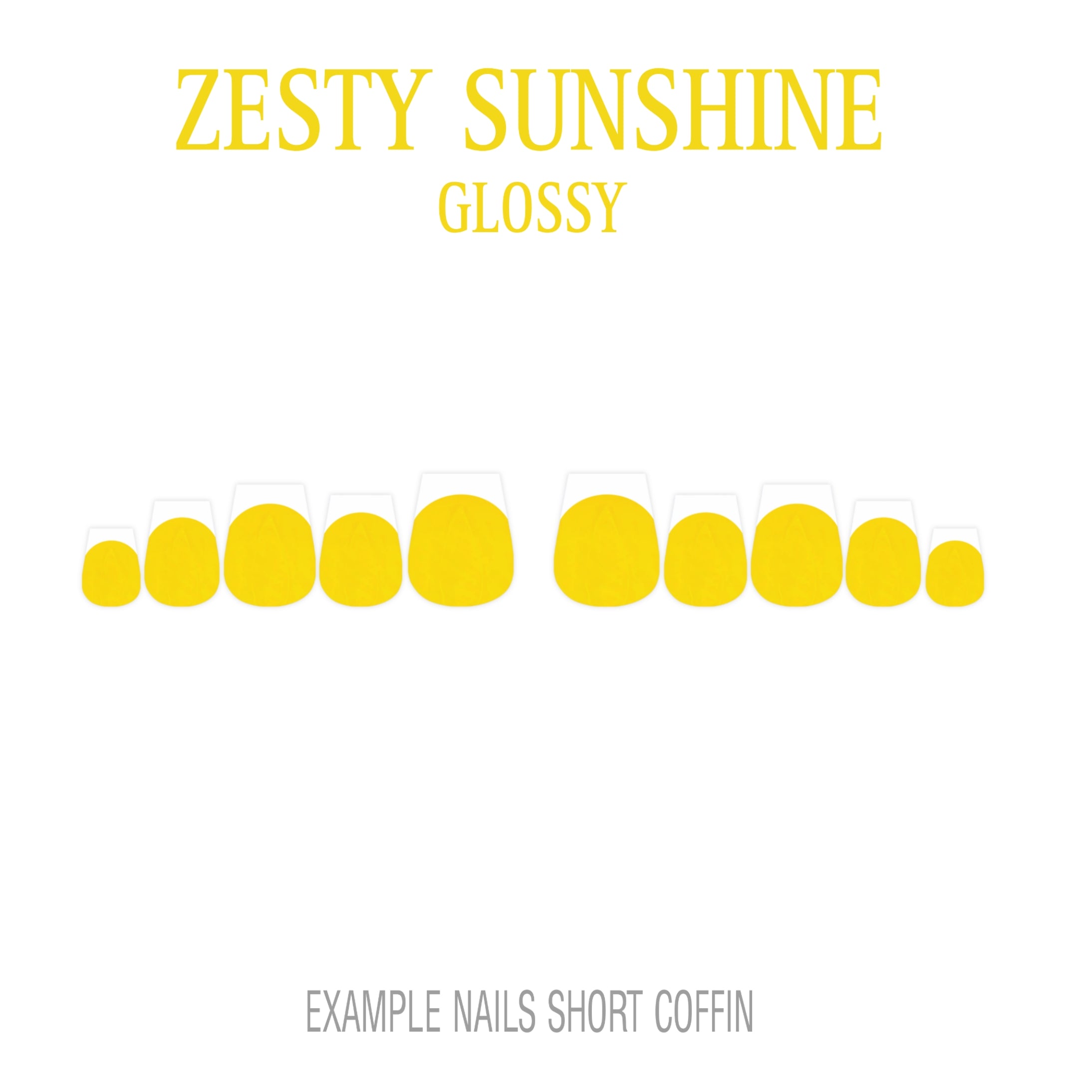 Zesty Sunshine yellow French tip nails