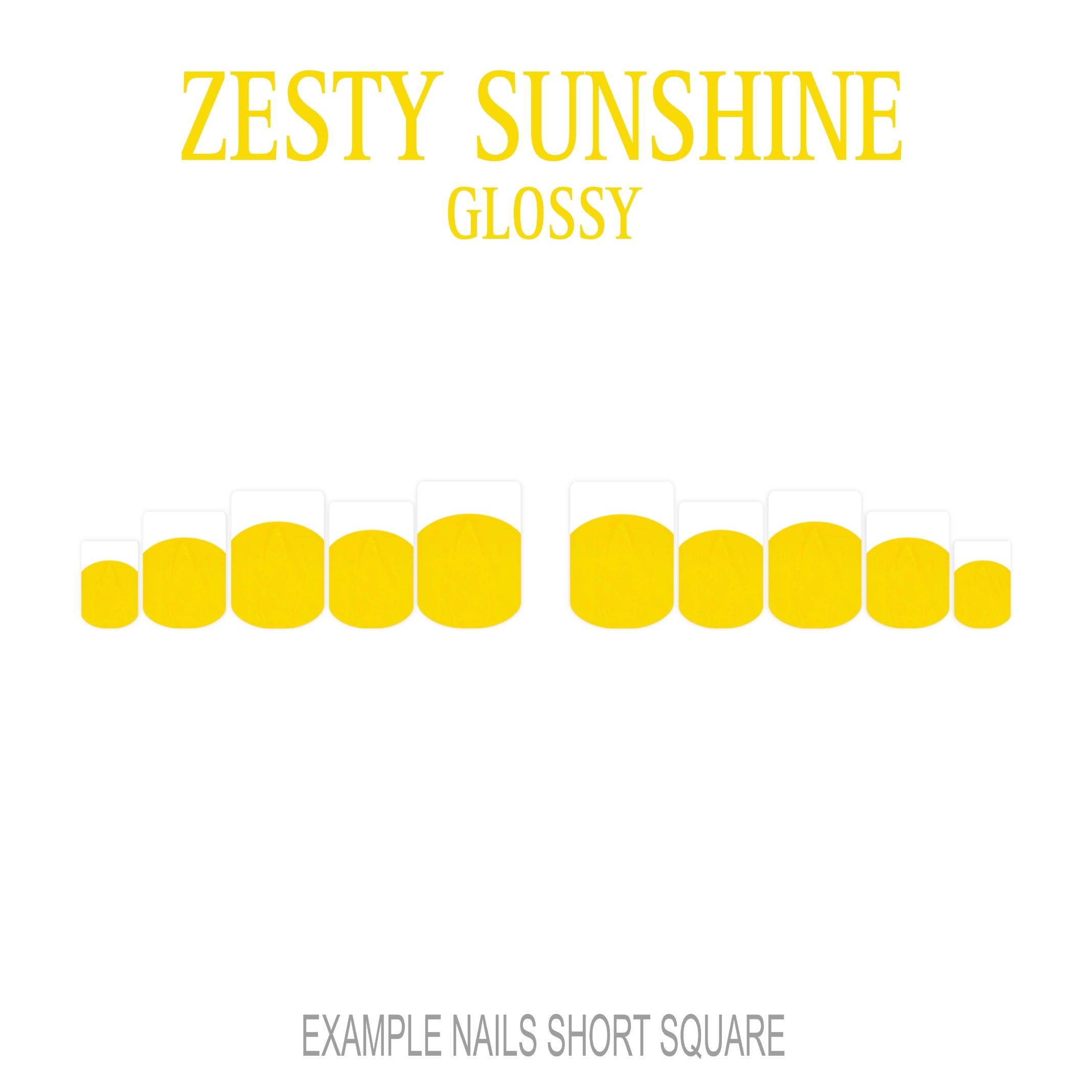 Zesty Sunshine yellow French tip nails