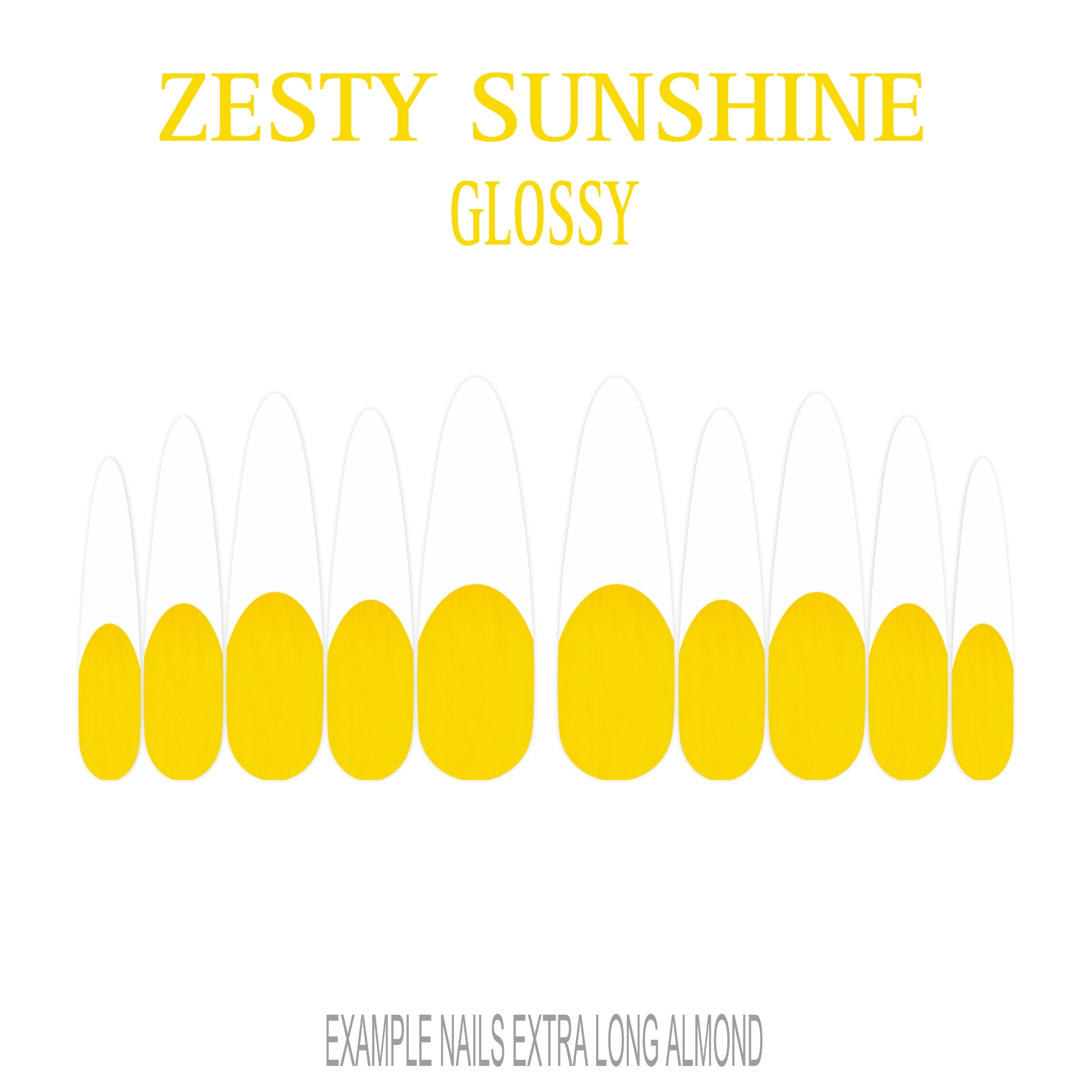 Zesty Sunshine yellow French tip nails