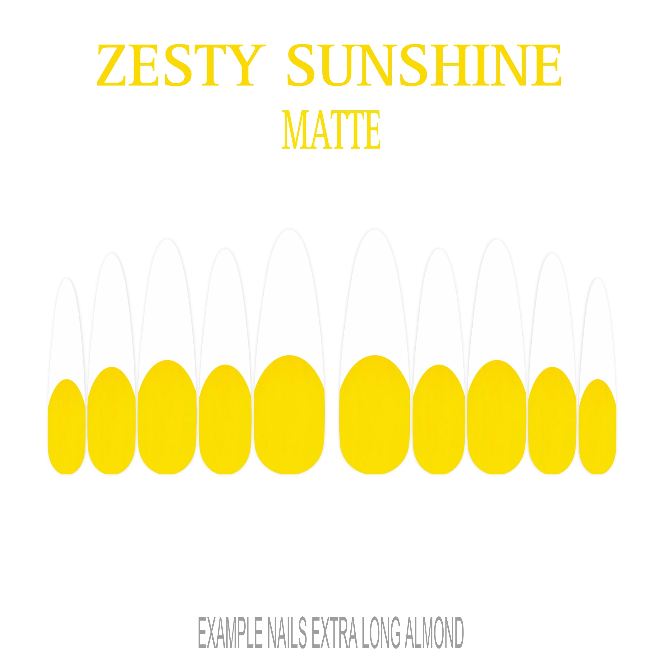 Zesty Sunshine yellow French tip nails