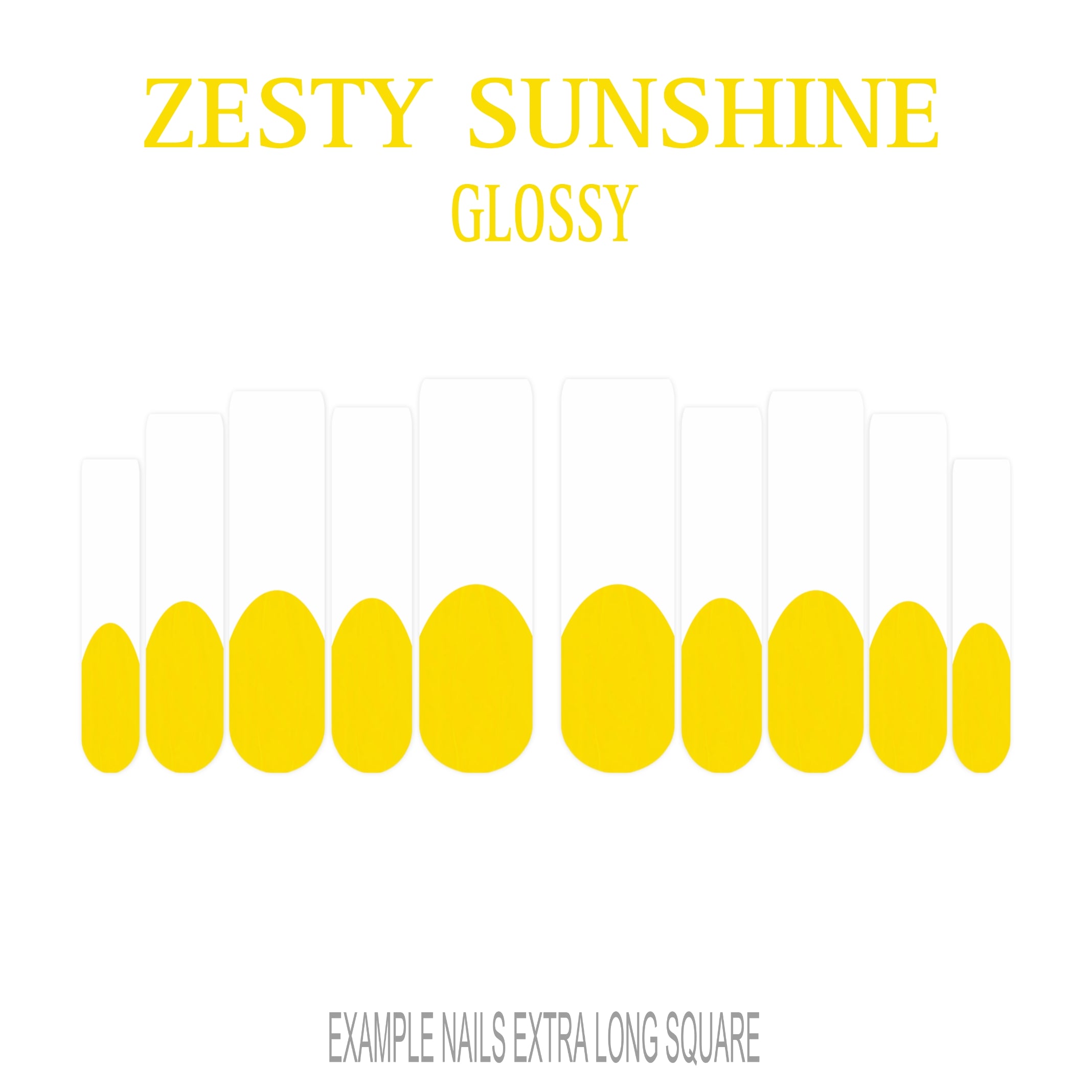 Zesty Sunshine yellow French tip nails