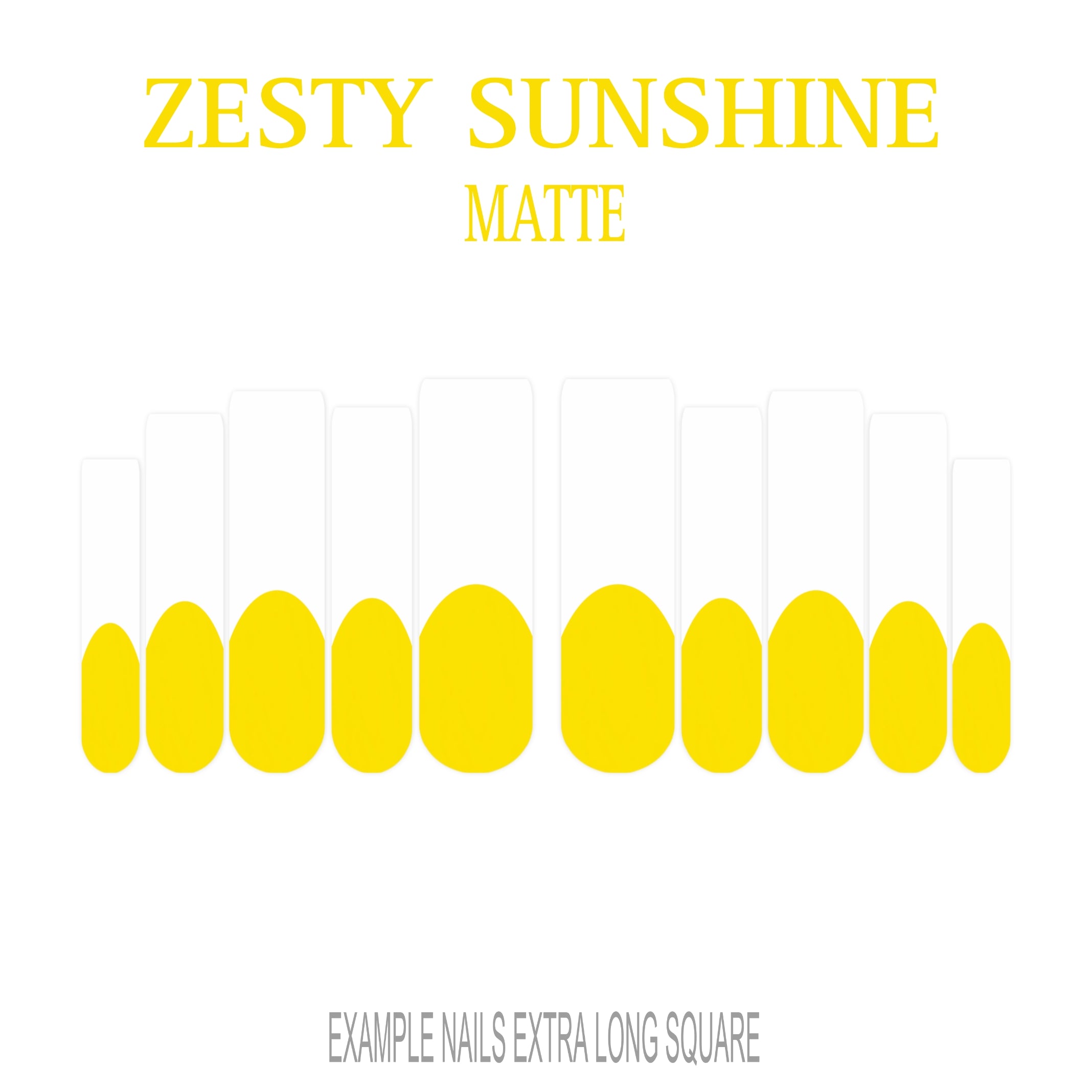 Zesty Sunshine yellow French tip nails
