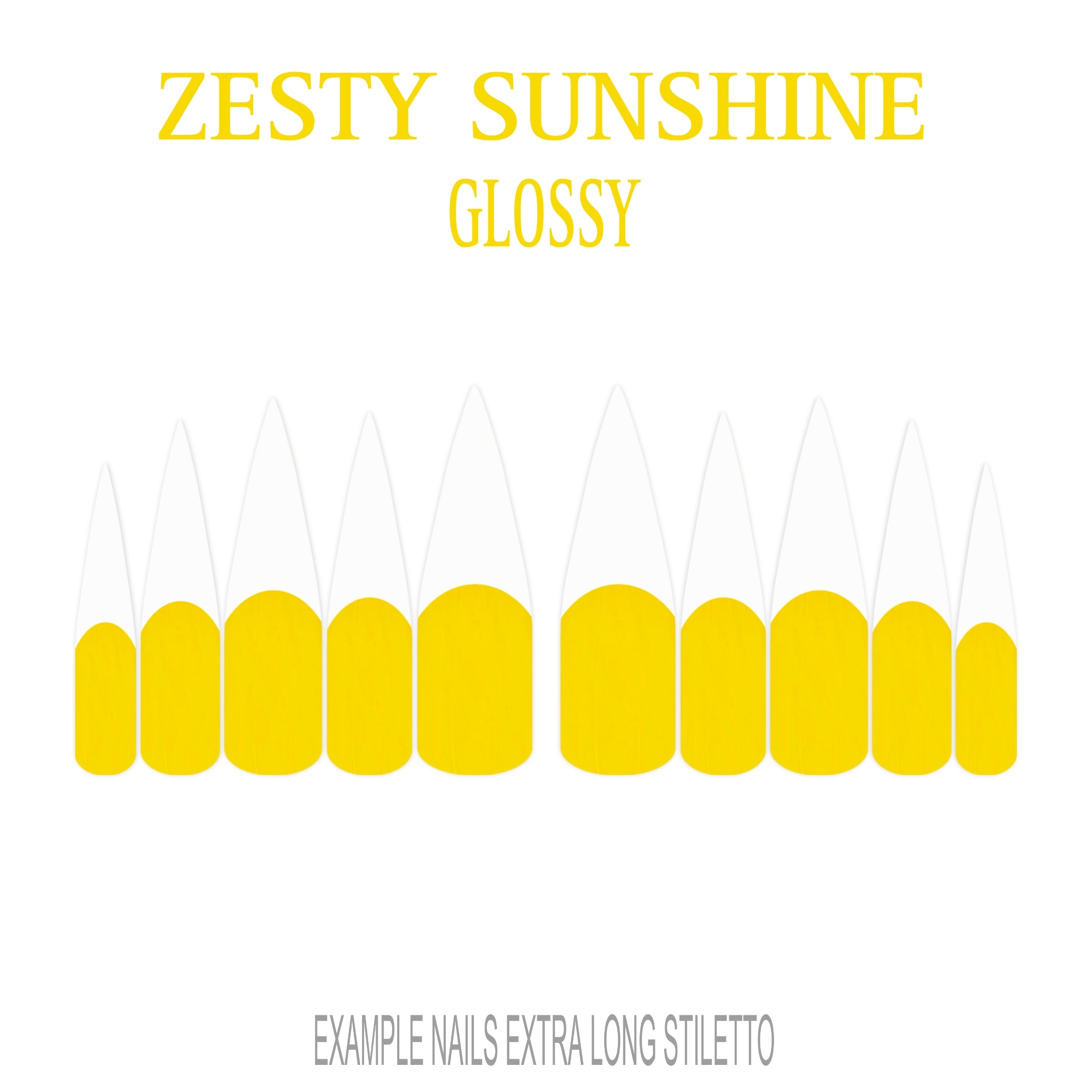 Zesty Sunshine yellow French tip nails