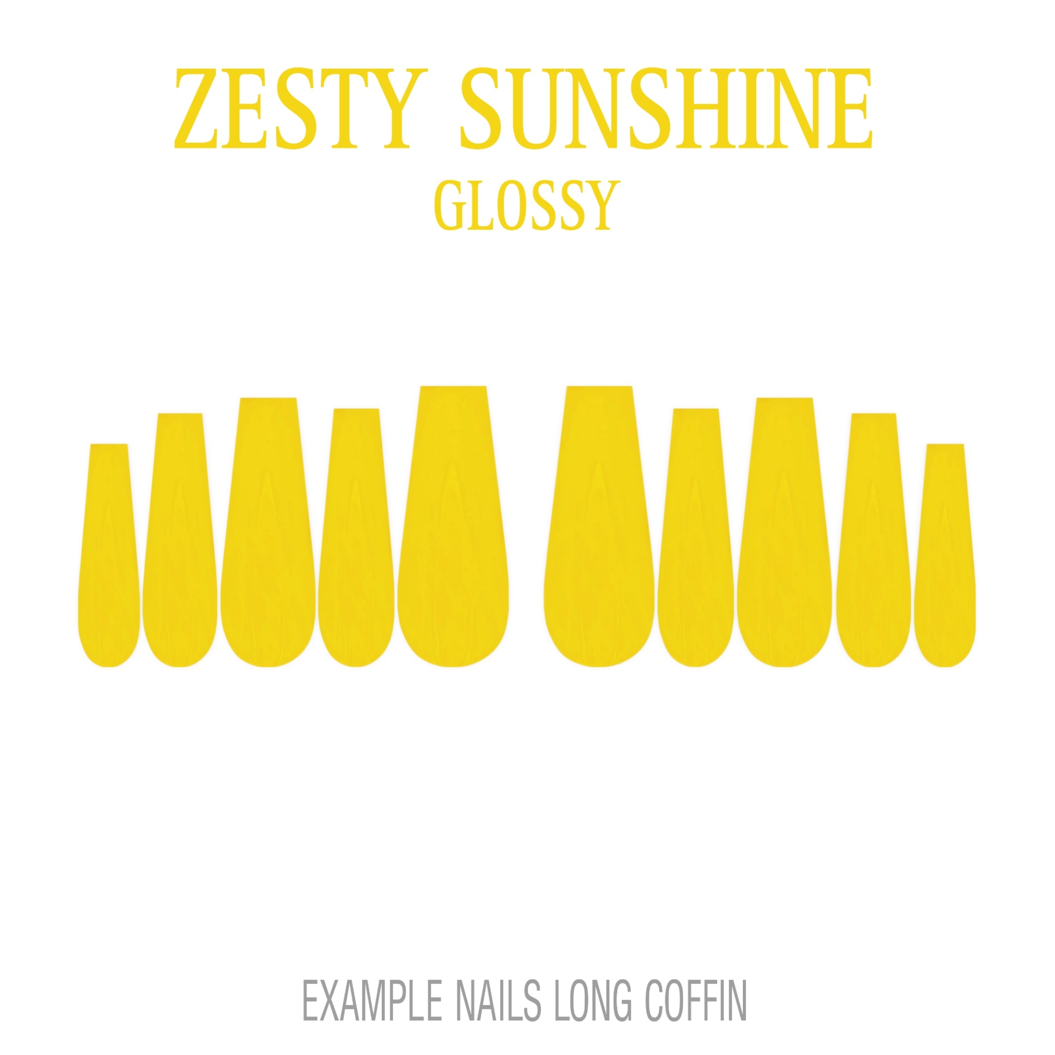 Zesty Sunshine yellow press-on nails