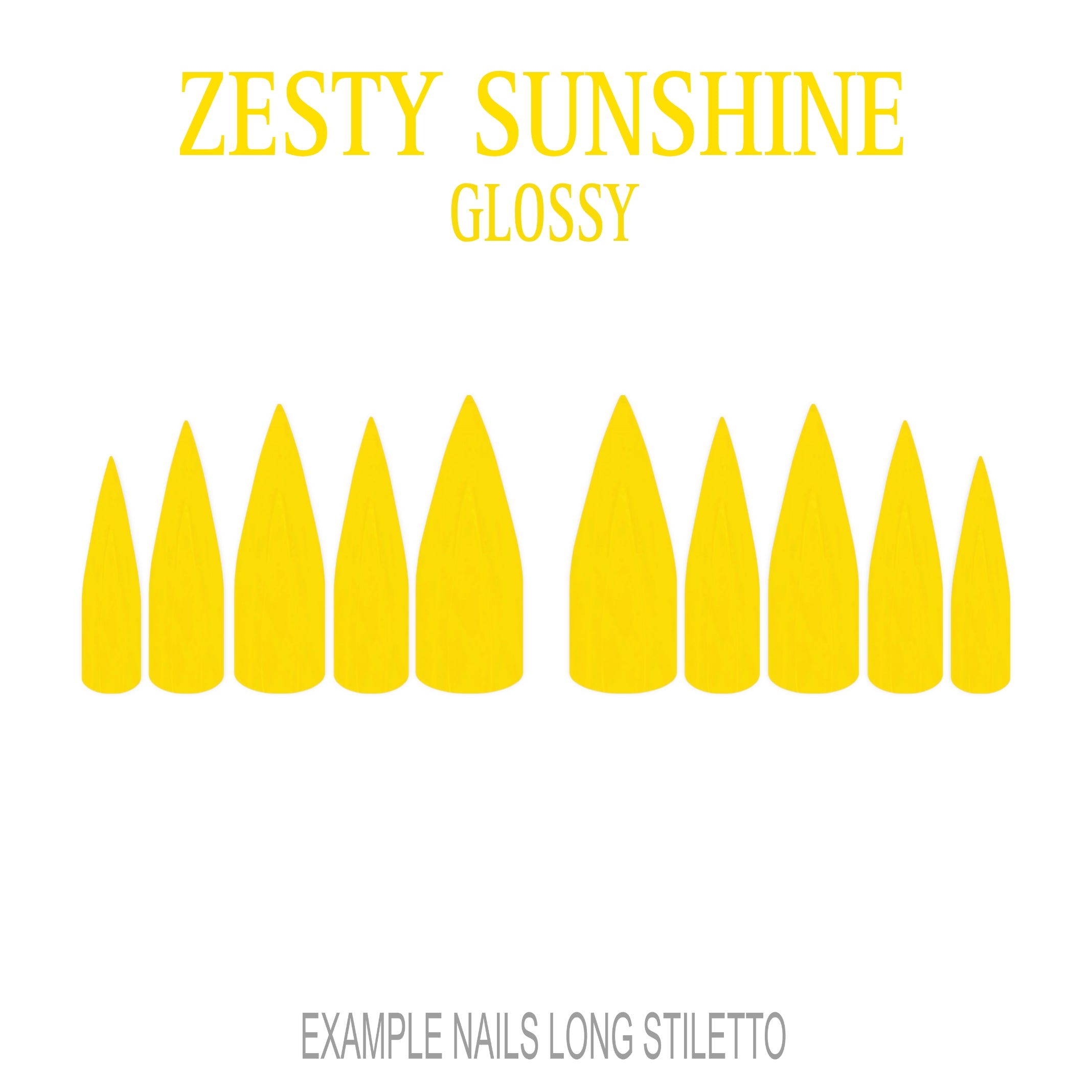 Zesty Sunshine yellow press-on nails