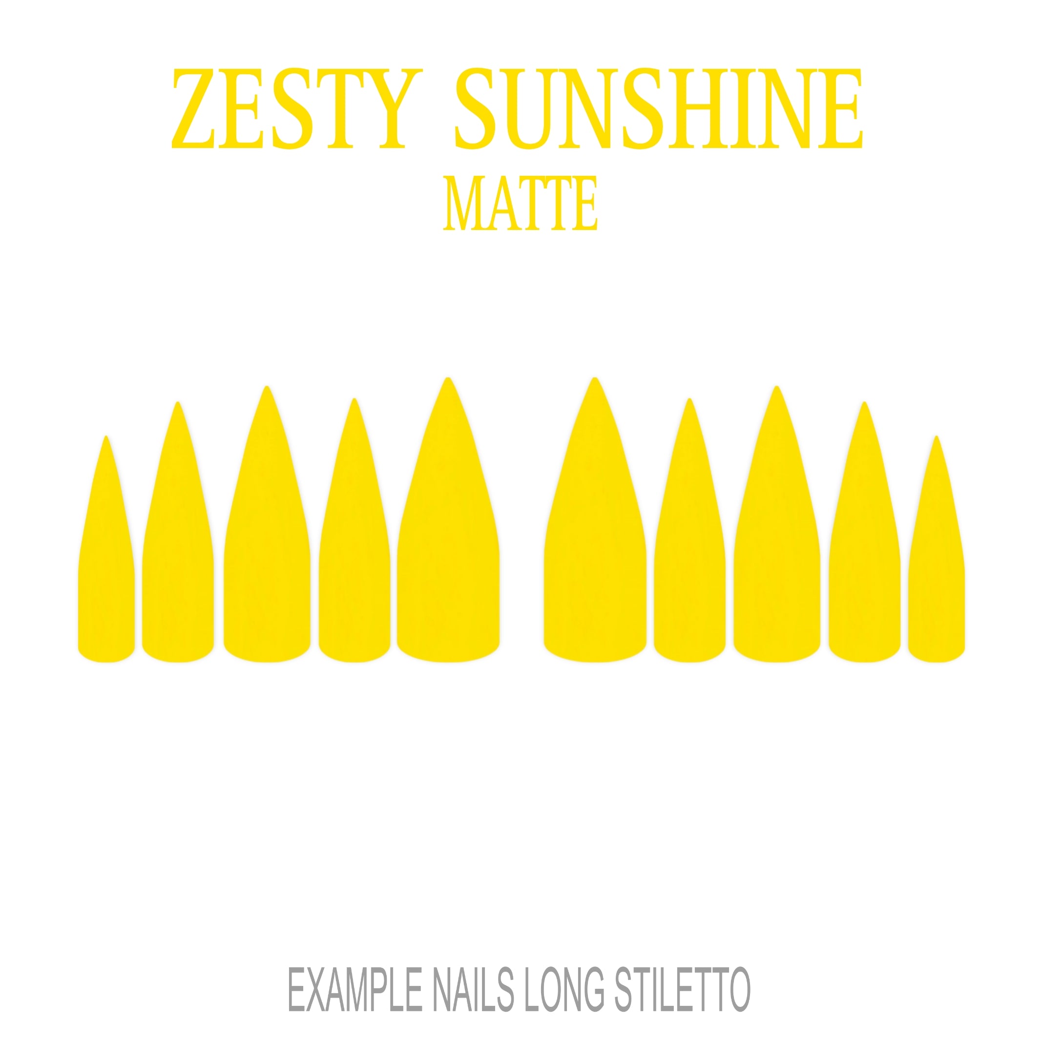 Zesty Sunshine yellow press-on nails
