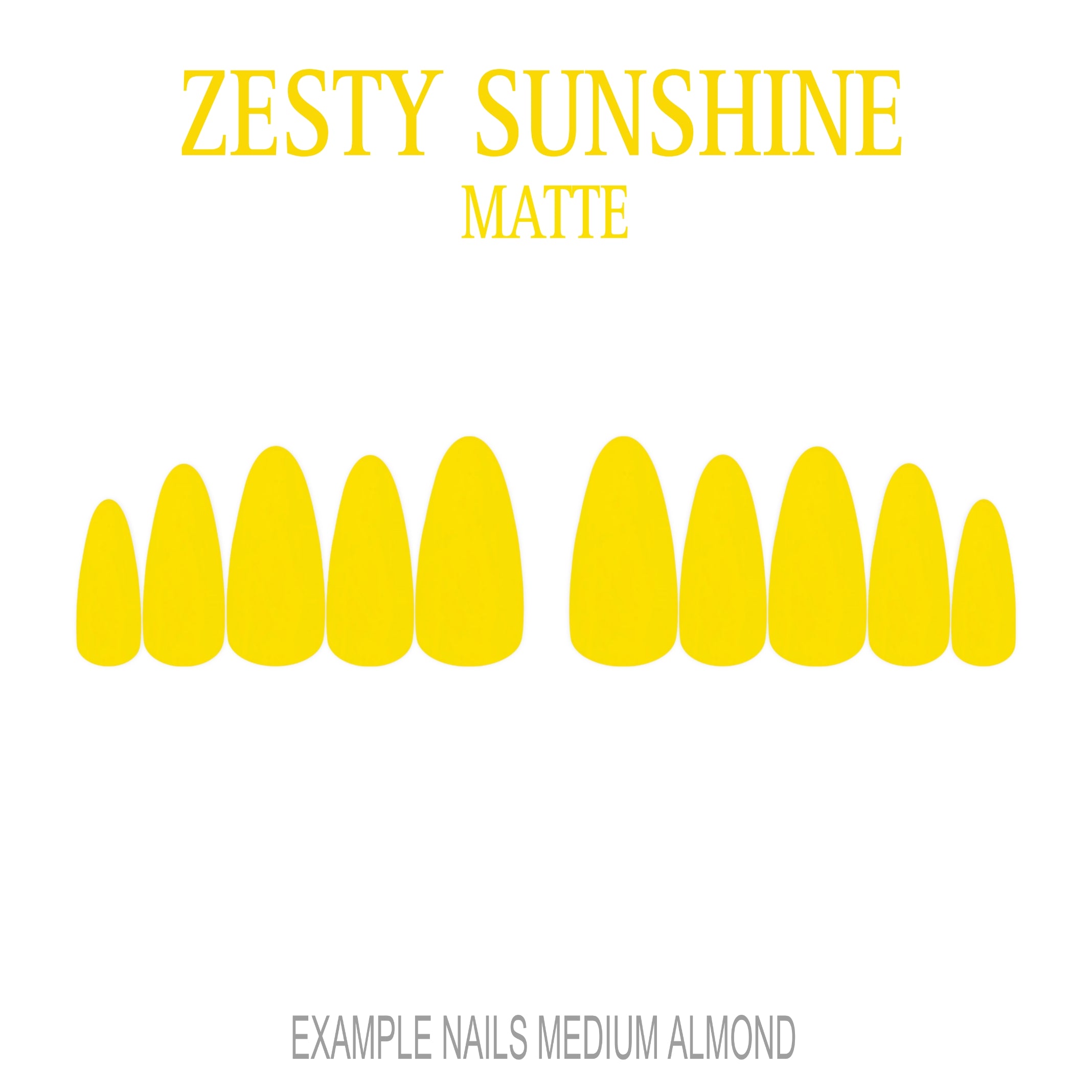 Zesty Sunshine yellow press-on nails